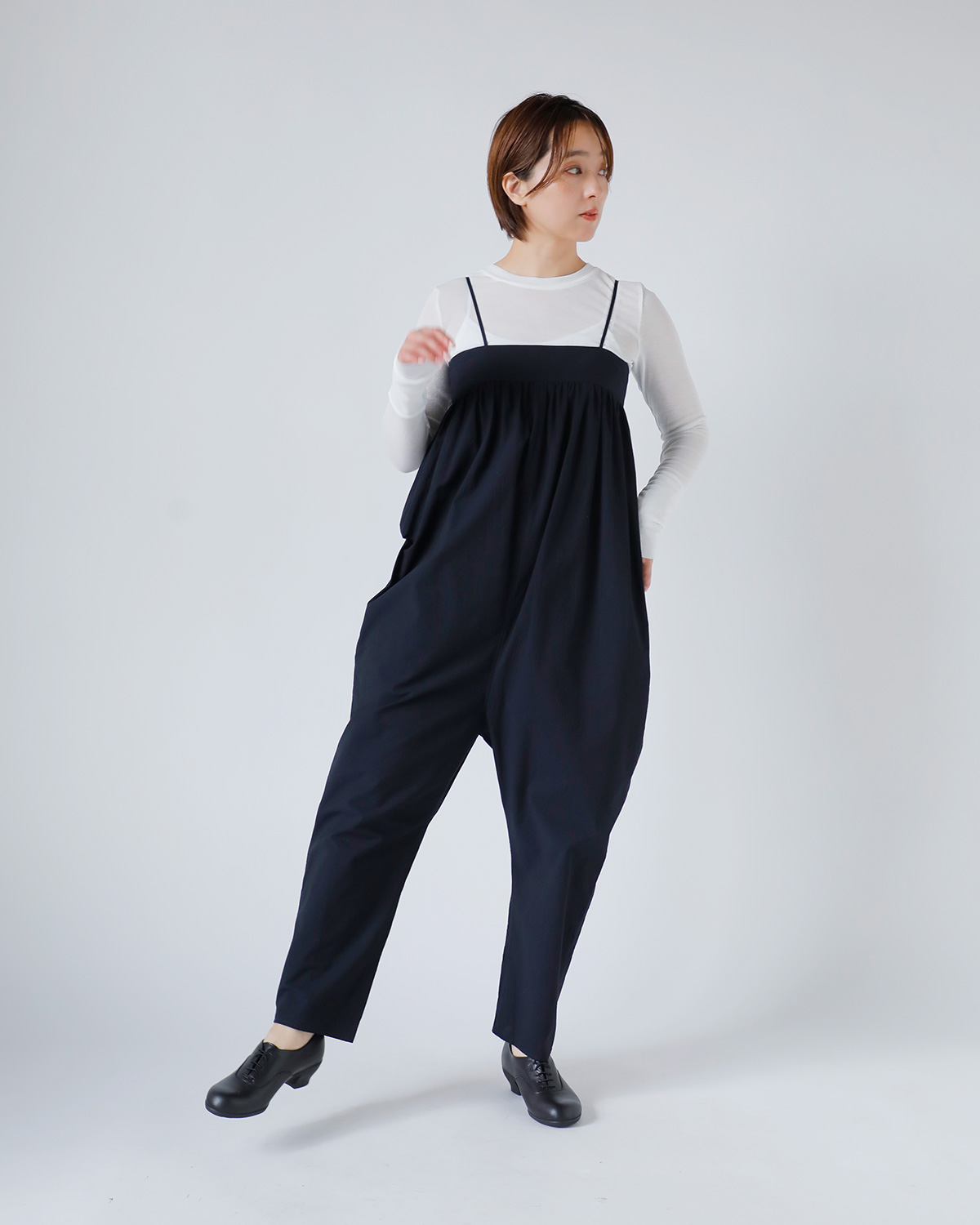 TENNE HANDCRAFTED MODERN(enhNtebh_)Rbg V[O I[C gshirring all-in-oneh 0022-same1