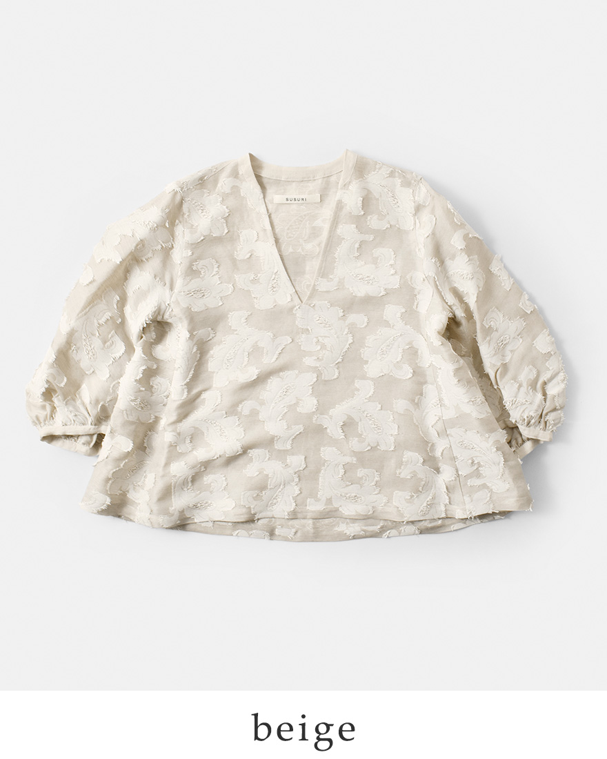 SUSURI（ススリ）｜シロッコブラウス（Cream）｜通販 - ソコノワ