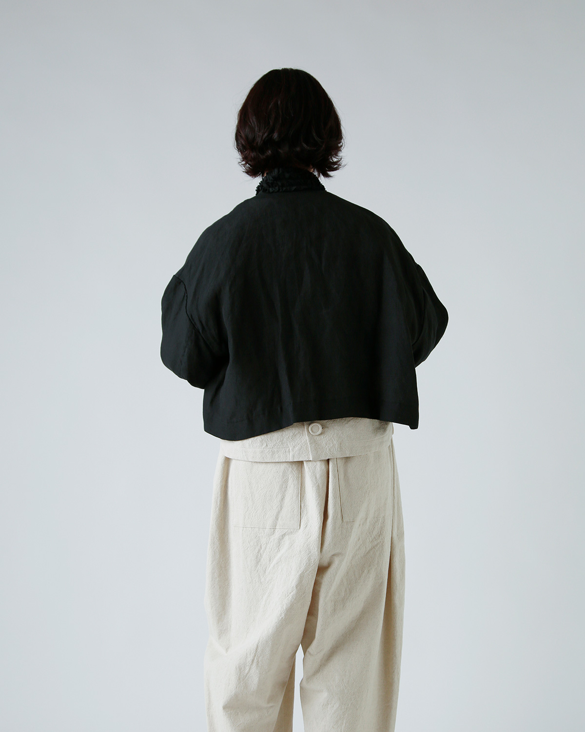 R & D.M.Co-(I[h}Ye[[)l t fR[V WPbg gFRILL DECORATION JACKETh 7315