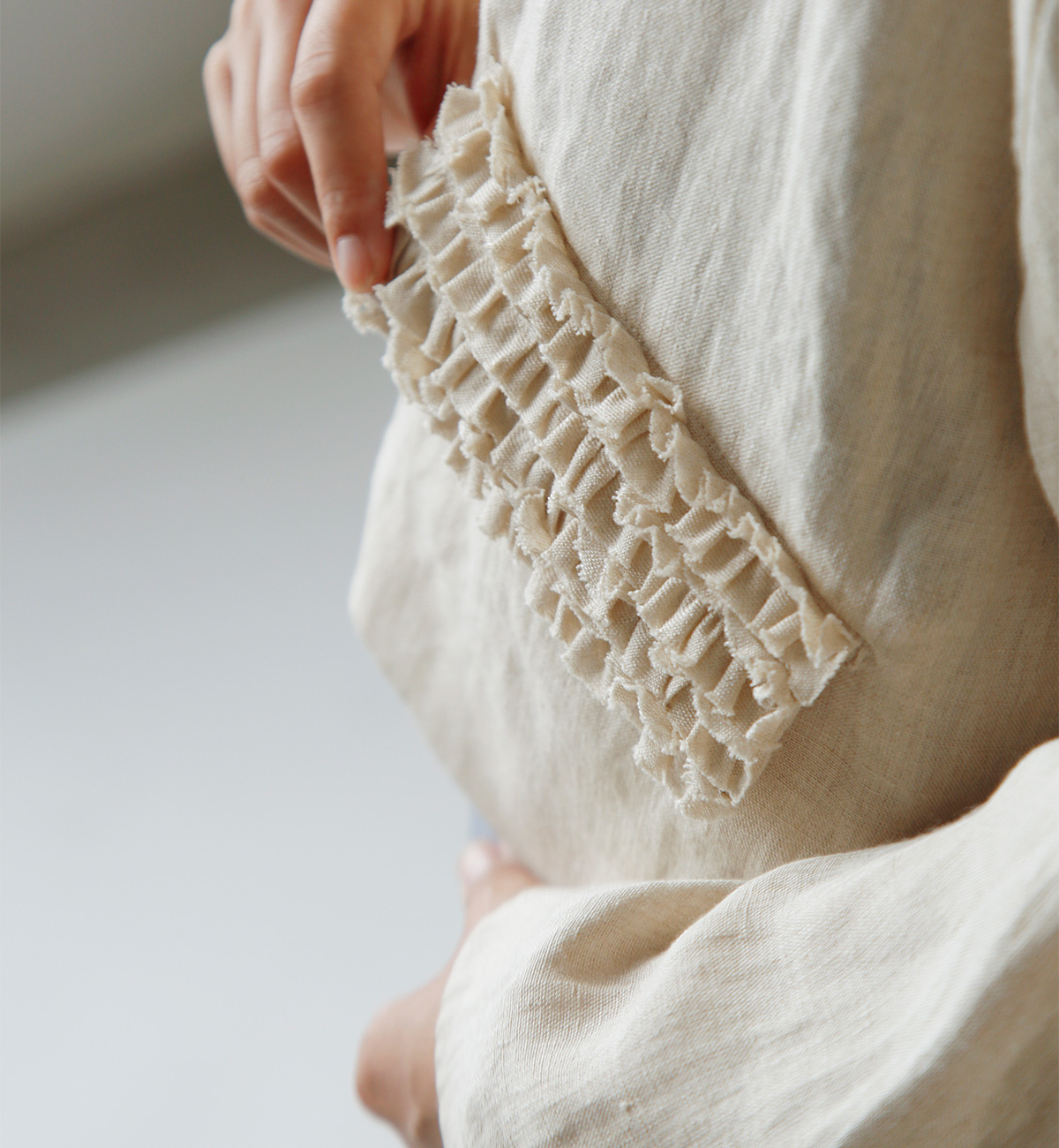 R & D.M.Co-(I[h}Ye[[)l t fR[V WPbg gFRILL DECORATION JACKETh 7315