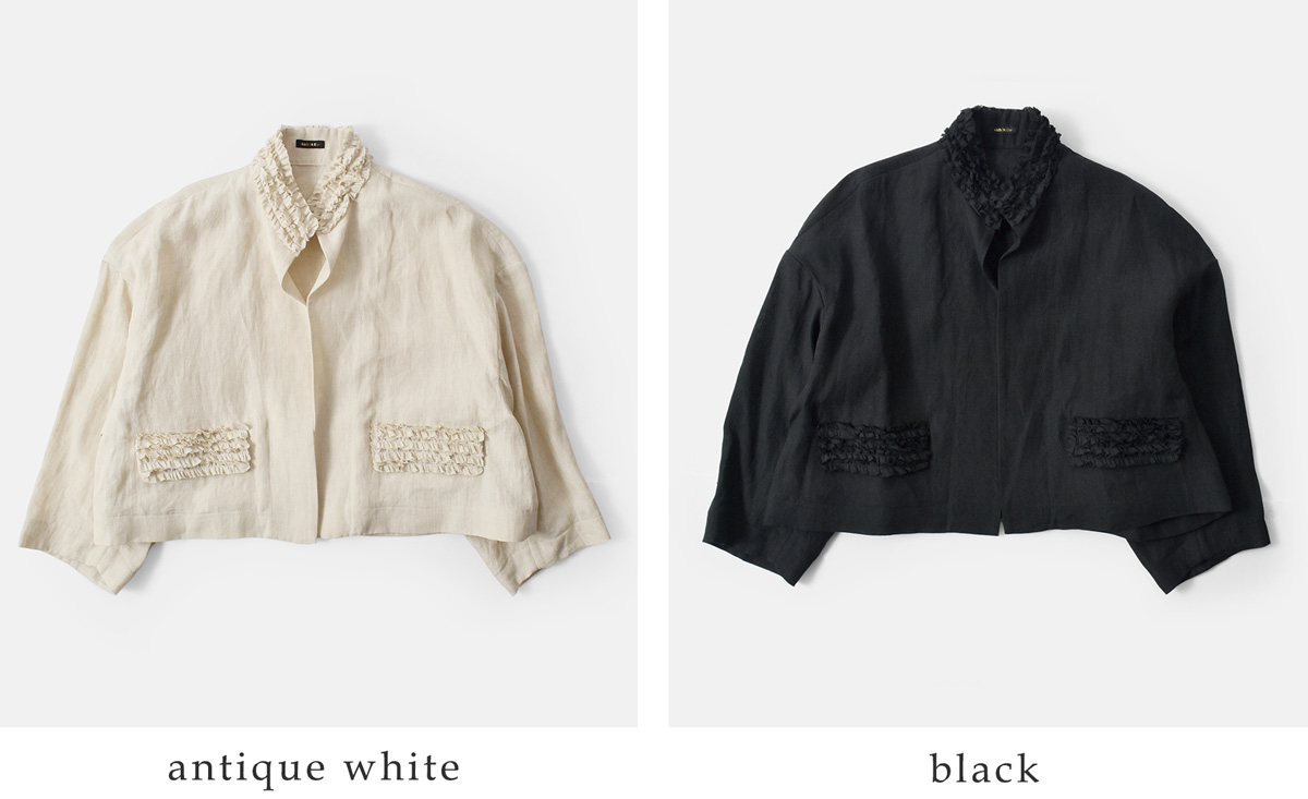 R & D.M.Co-(I[h}Ye[[)l t fR[V WPbg gFRILL DECORATION JACKETh 7315