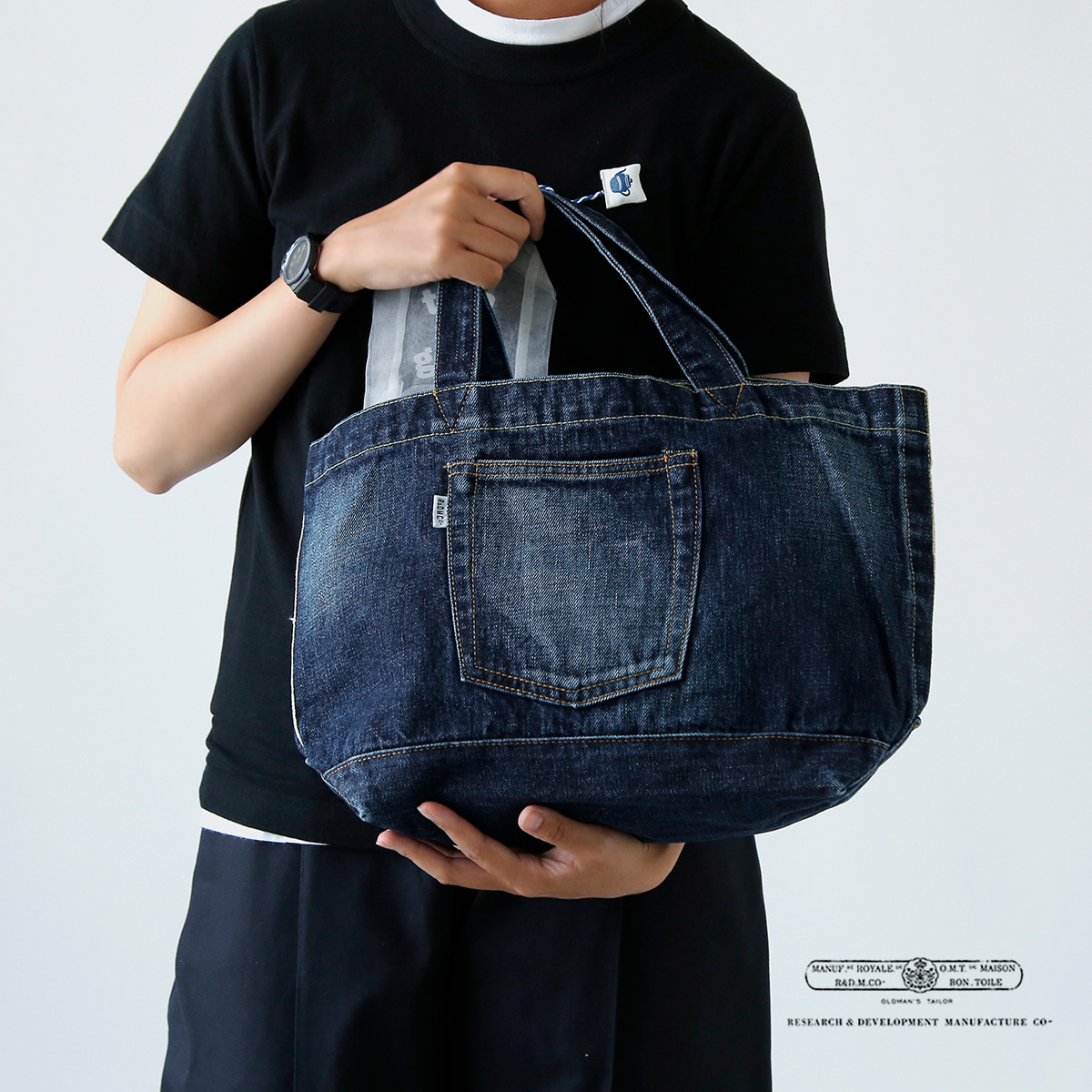 R & D.M.Co-(I[h}Ye[[)Rbg fj g[g obO gDENIM TOTE BAGh 7339