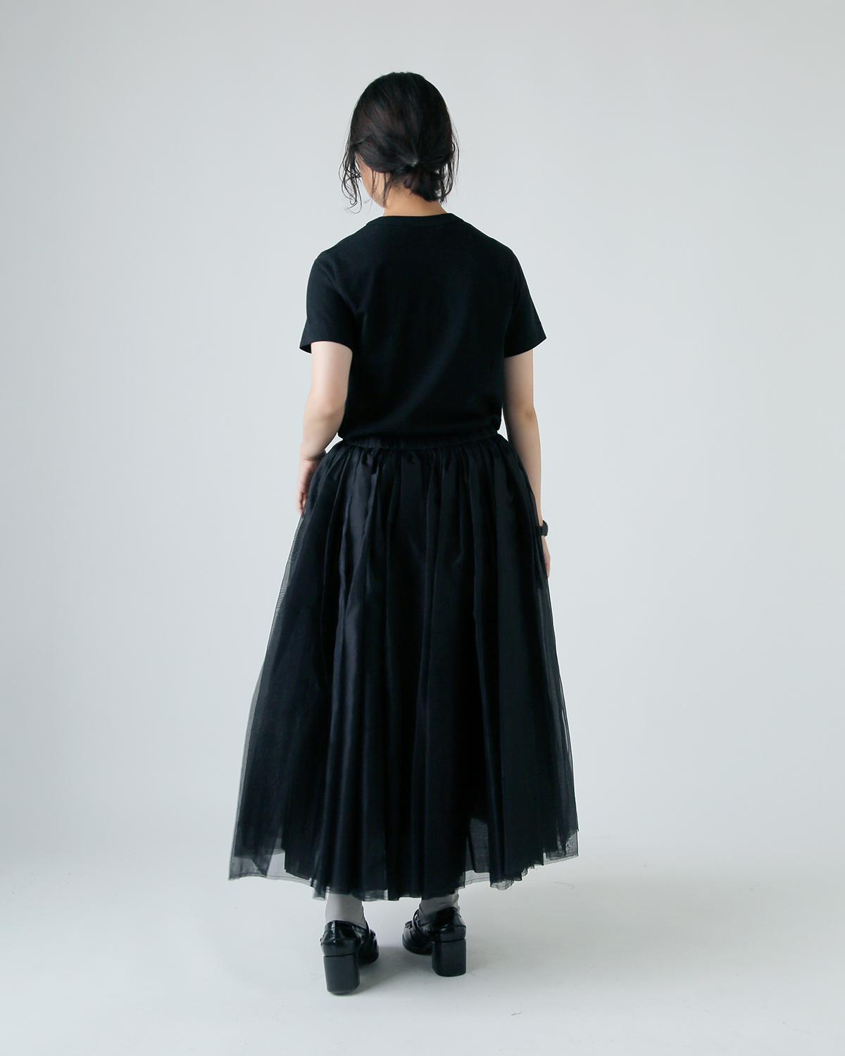 R & D.M.Co-(I[h}Ye[[)VN I[KW[ MU[ XJ[g gSILK ORGANDIE GATHER SKIRTh 7461