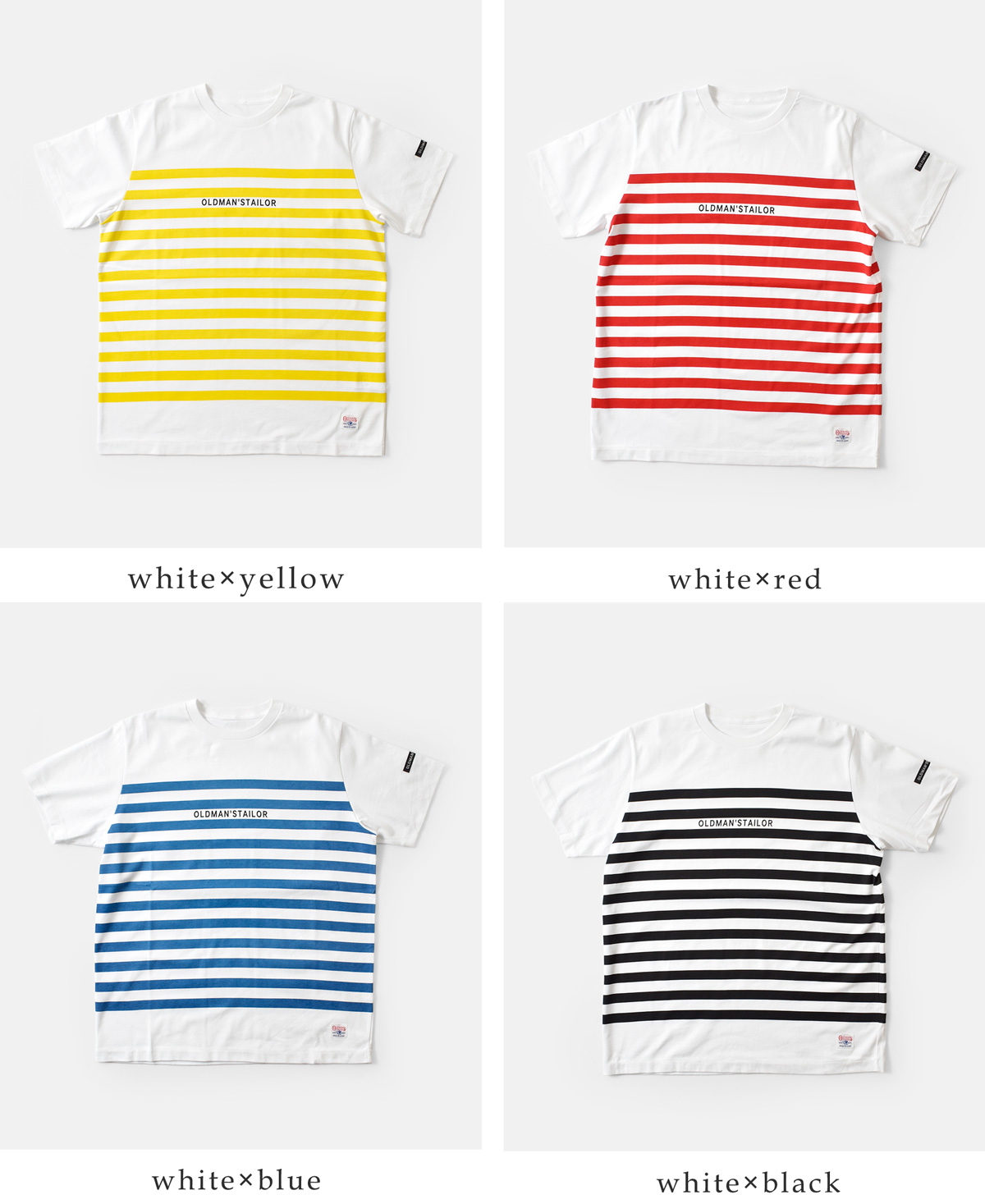 gBORDER PRINT CREW S/S TEEh m1238