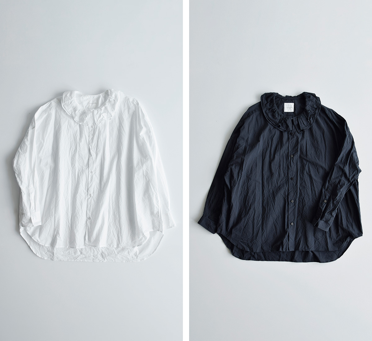 TOUJOURS(gDW[)t@C[ Rbg Vc gRuffle Collar Baggy Shirth tm42bs01