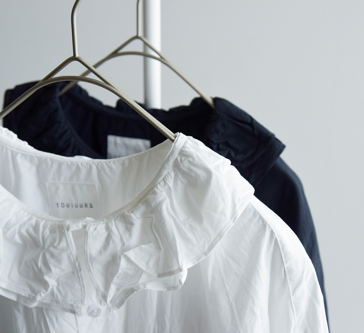 TOUJOURS(gDW[)t@C[ Rbg Vc gRuffle Collar Baggy Shirth tm42bs01