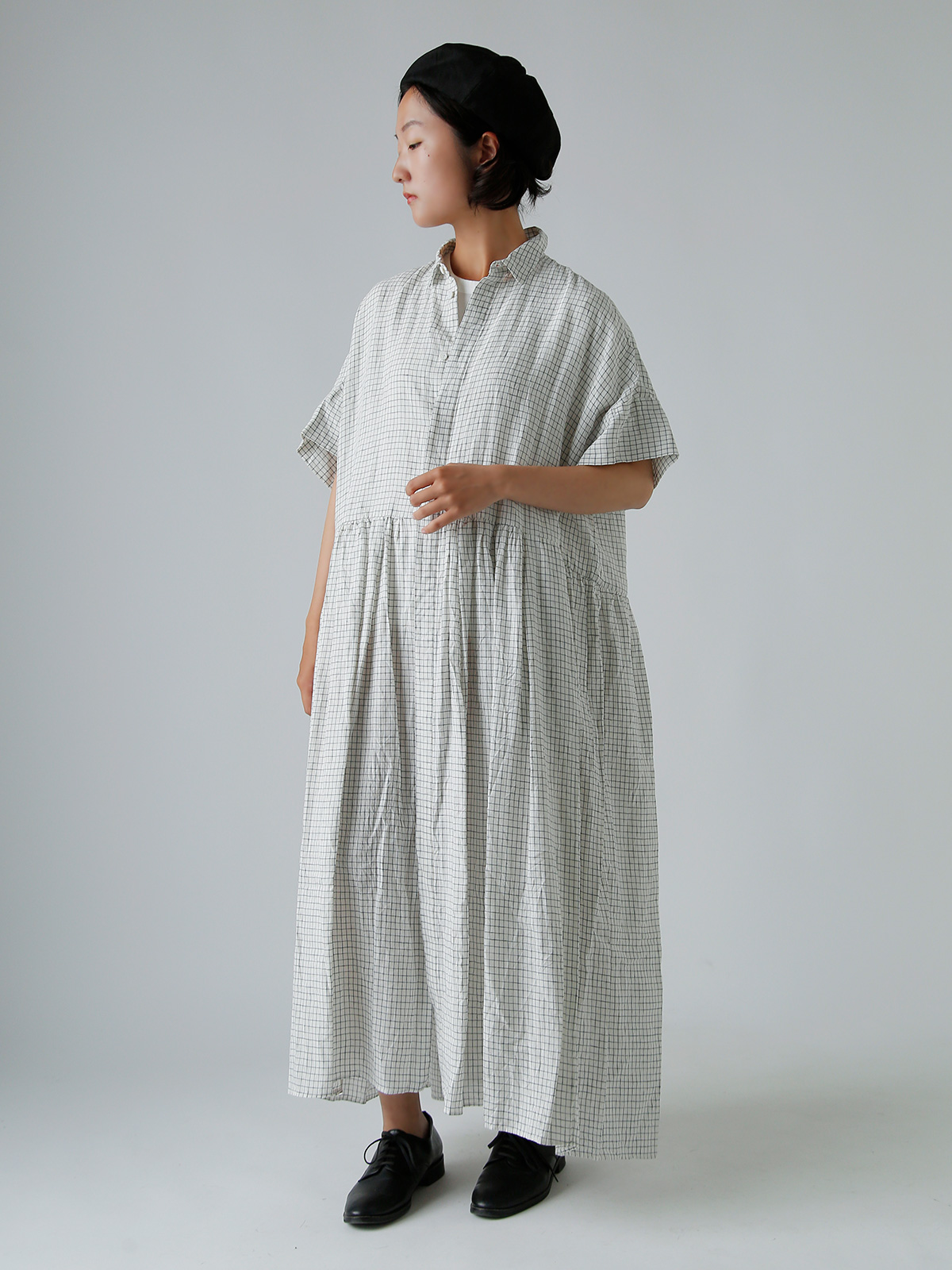 TOUJOURS(gDW[)l X[ EBhEy Vc hX gRandom Pleated Cuff Sleeve Shirt Dressh tm42dd07