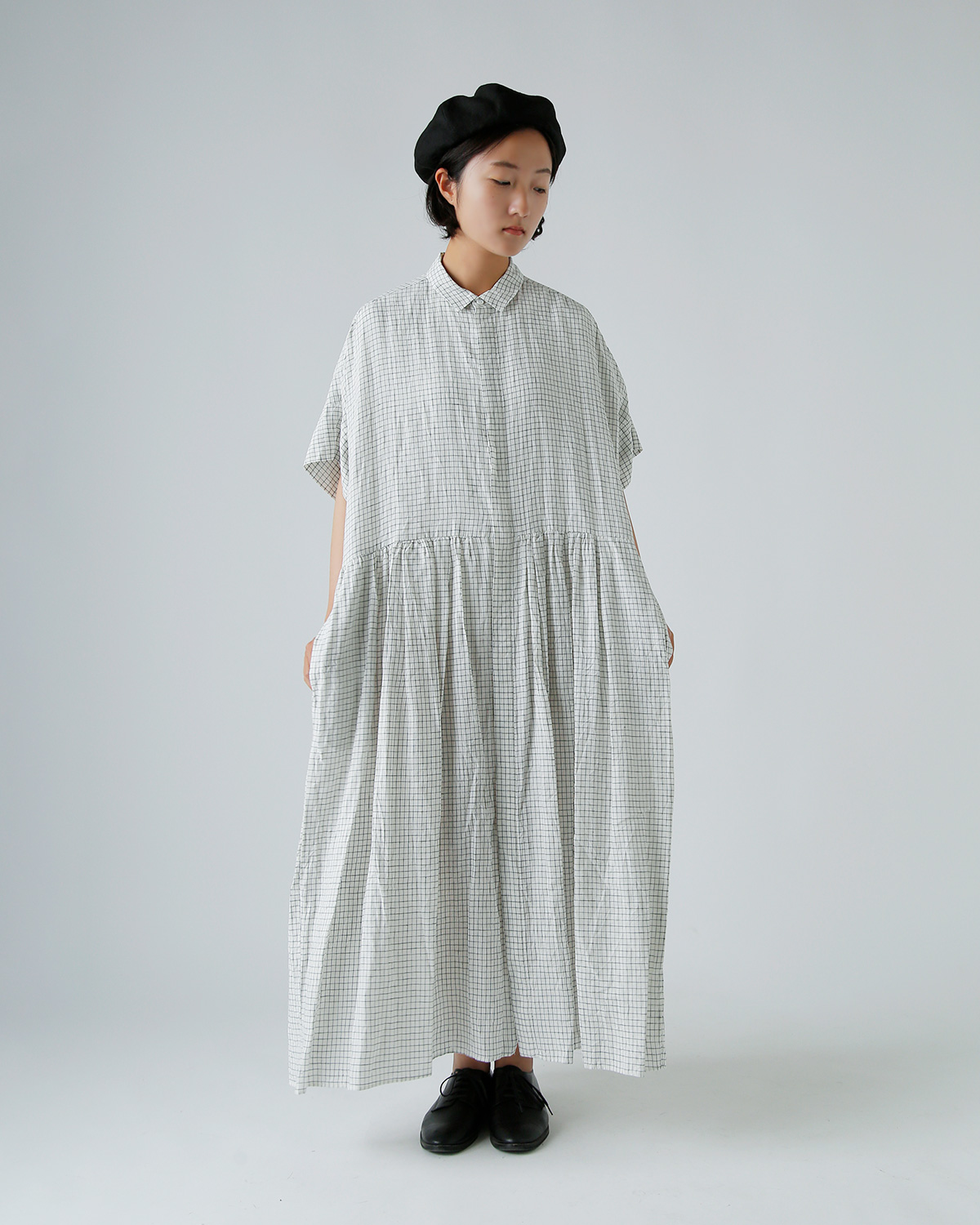 TOUJOURS(gDW[)l X[ EBhEy Vc hX gRandom Pleated Cuff Sleeve Shirt Dressh tm42dd07