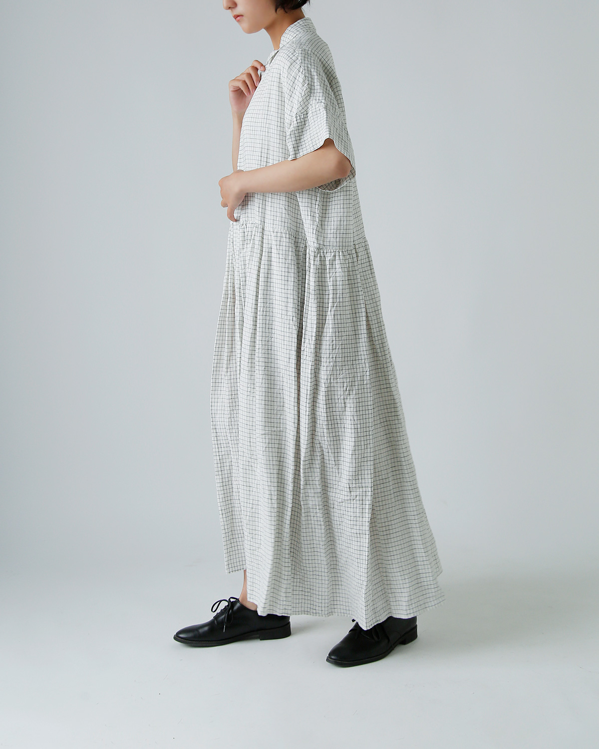 TOUJOURS(gDW[)l X[ EBhEy Vc hX gRandom Pleated Cuff Sleeve Shirt Dressh tm42dd07