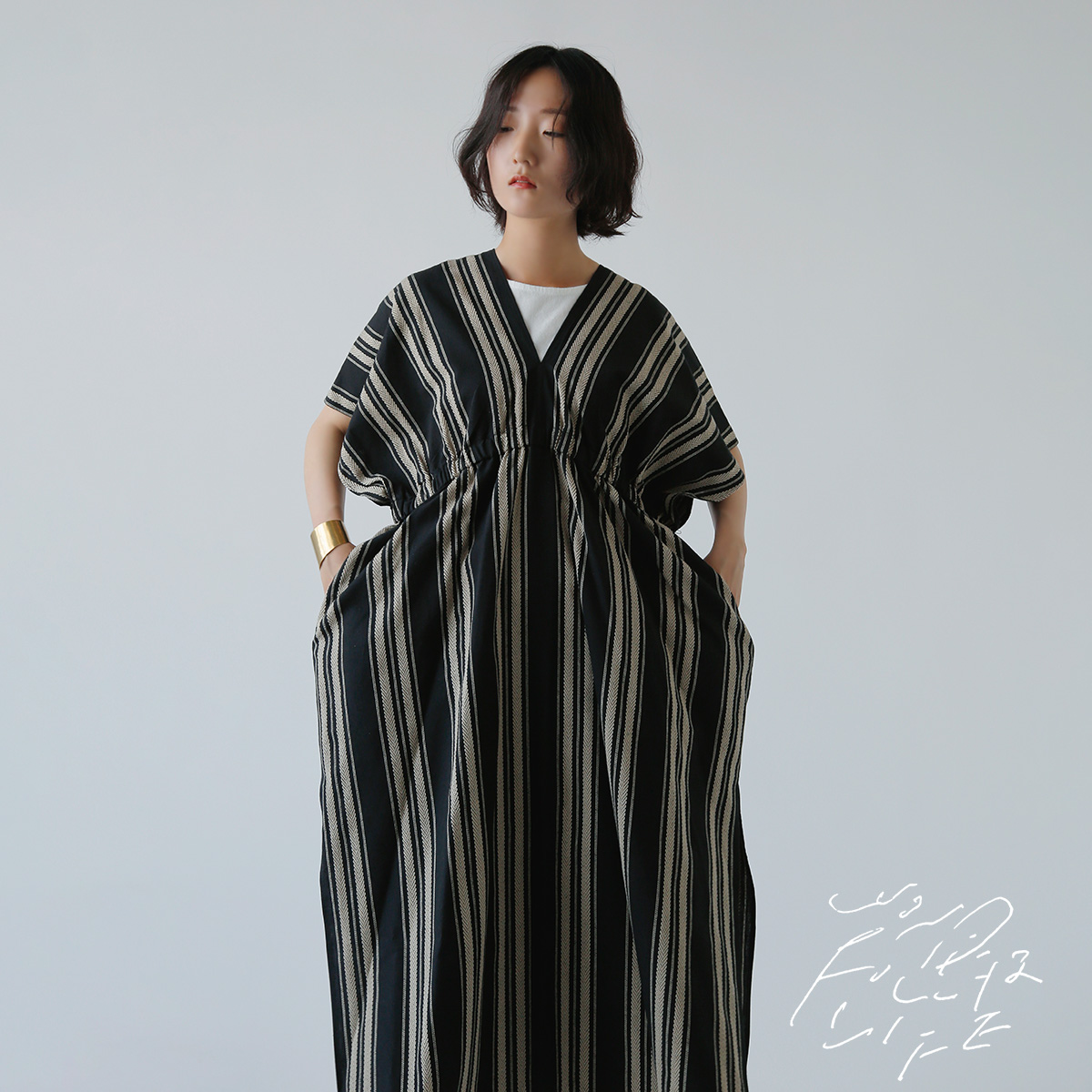 WONDER FULL LIFE(_[tCt)Rbg l lCeBuXgCv lI Jt^ hX gNEO KAFTAN DRESSh wfl25-r57