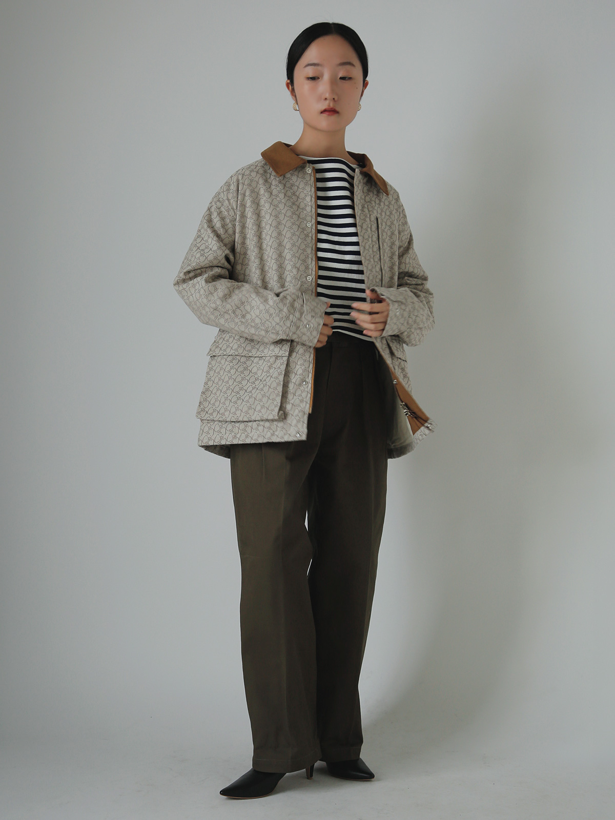 COSMIC WONDER(�R�Y�~�b�N�����_�[)�R�b�g�����l�� �W���K�[�h �t�B�[���h�R�[�g Cw monogram field coat 24cw07008
