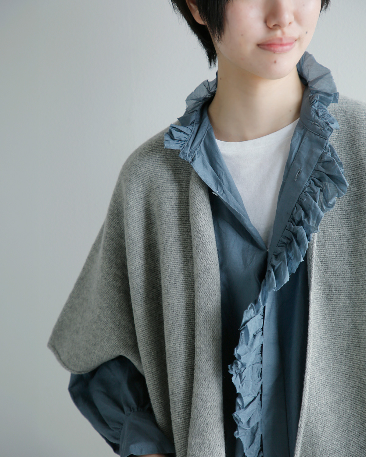 COSMIC WONDER(�R�Y�~�b�N�����_�[)�u���e�B�b�V���E�[�� �j�b�g �J�[�f�B�K�� British wool knitted farmer cardigan 24cw43022