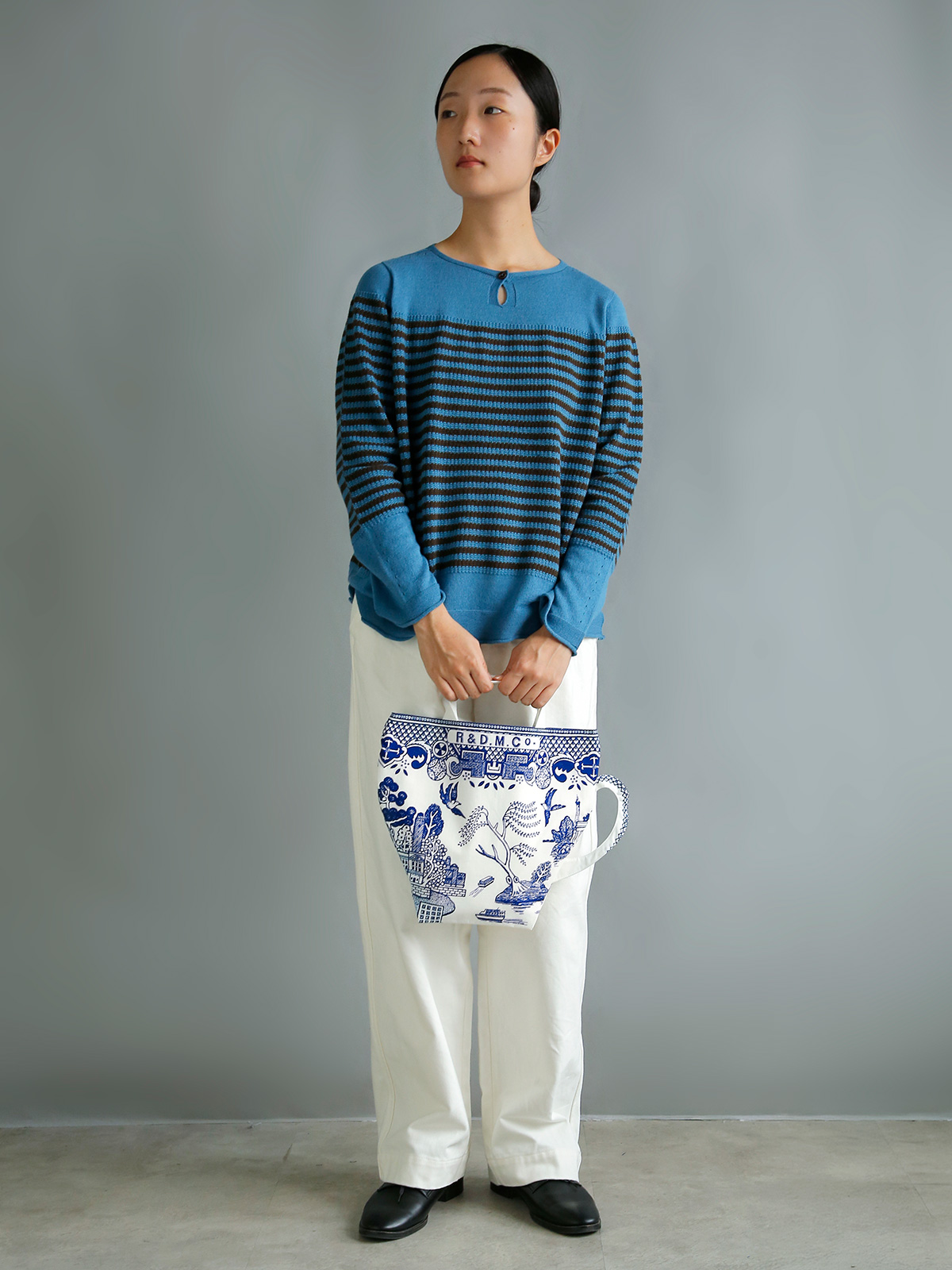 R & D.M.Co-(�I�[���h�}���Y�e�[���[)�u���[�E�B���[ �g�[�g�o�b�O BLUE WILLOW TOTE BAG 7440