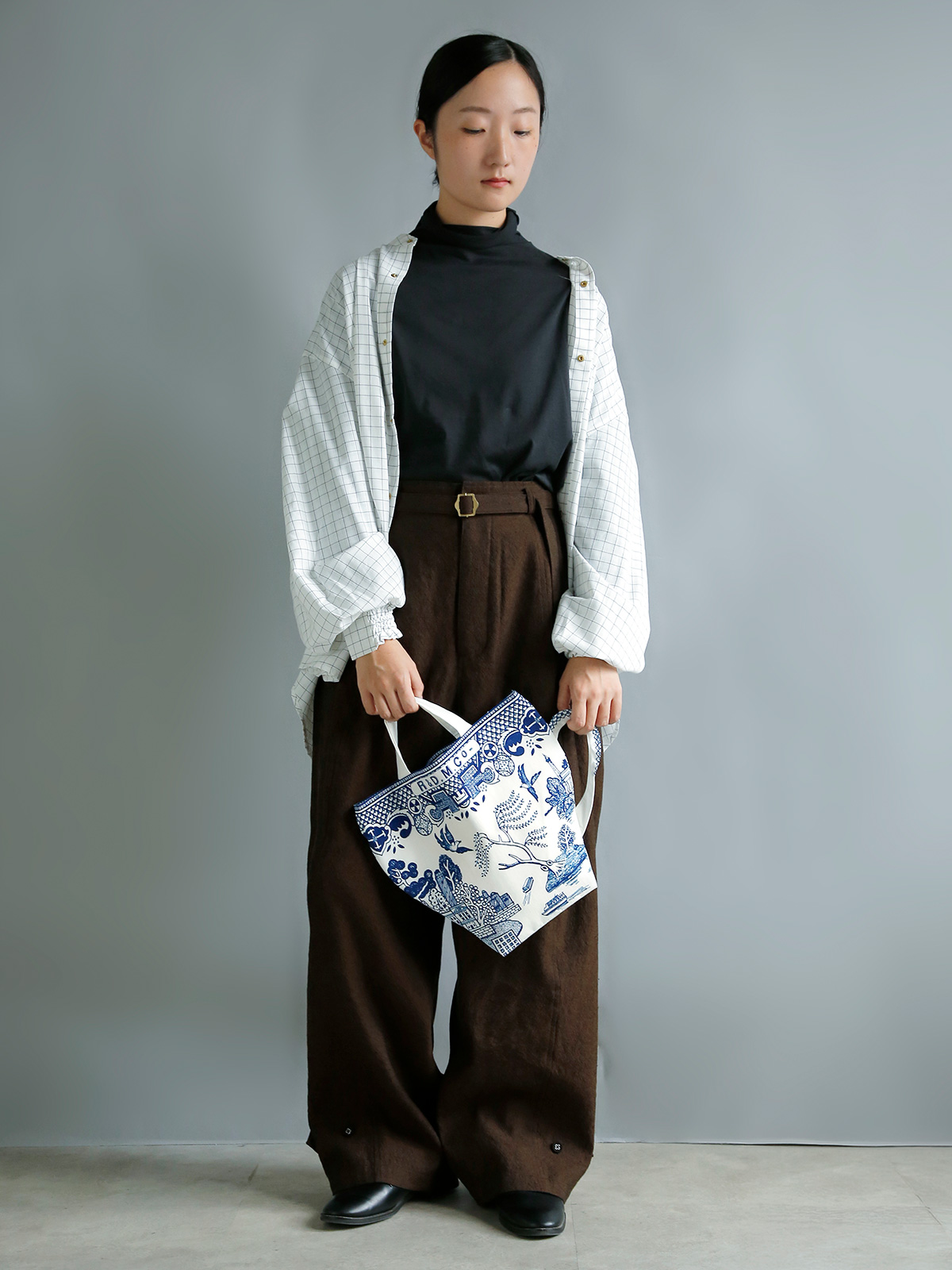 R & D.M.Co-(�I�[���h�}���Y�e�[���[)�u���[�E�B���[ �g�[�g�o�b�O BLUE WILLOW TOTE BAG 7440