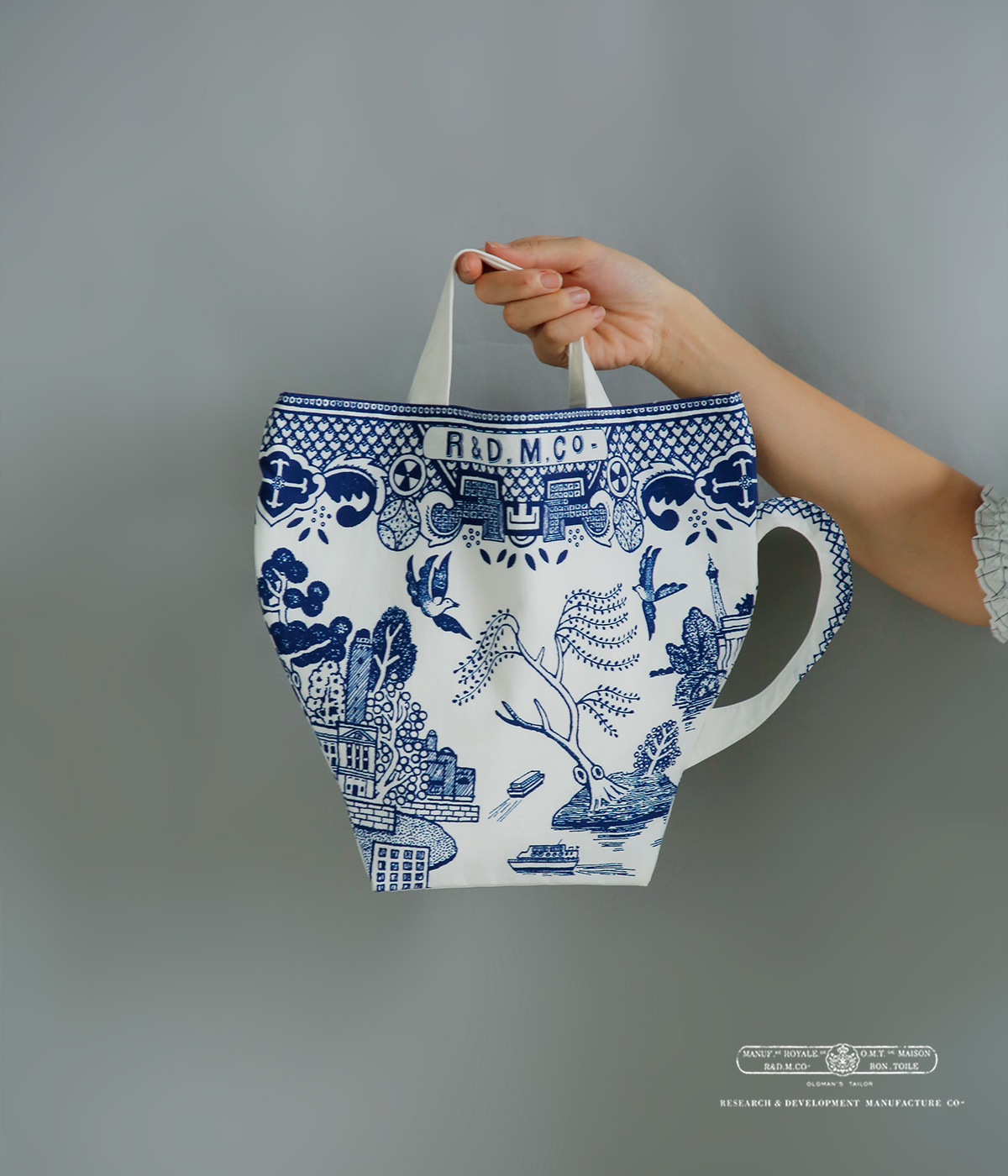 R & D.M.Co-(�I�[���h�}���Y�e�[���[)�u���[�E�B���[ �g�[�g�o�b�O BLUE WILLOW TOTE BAG 7440