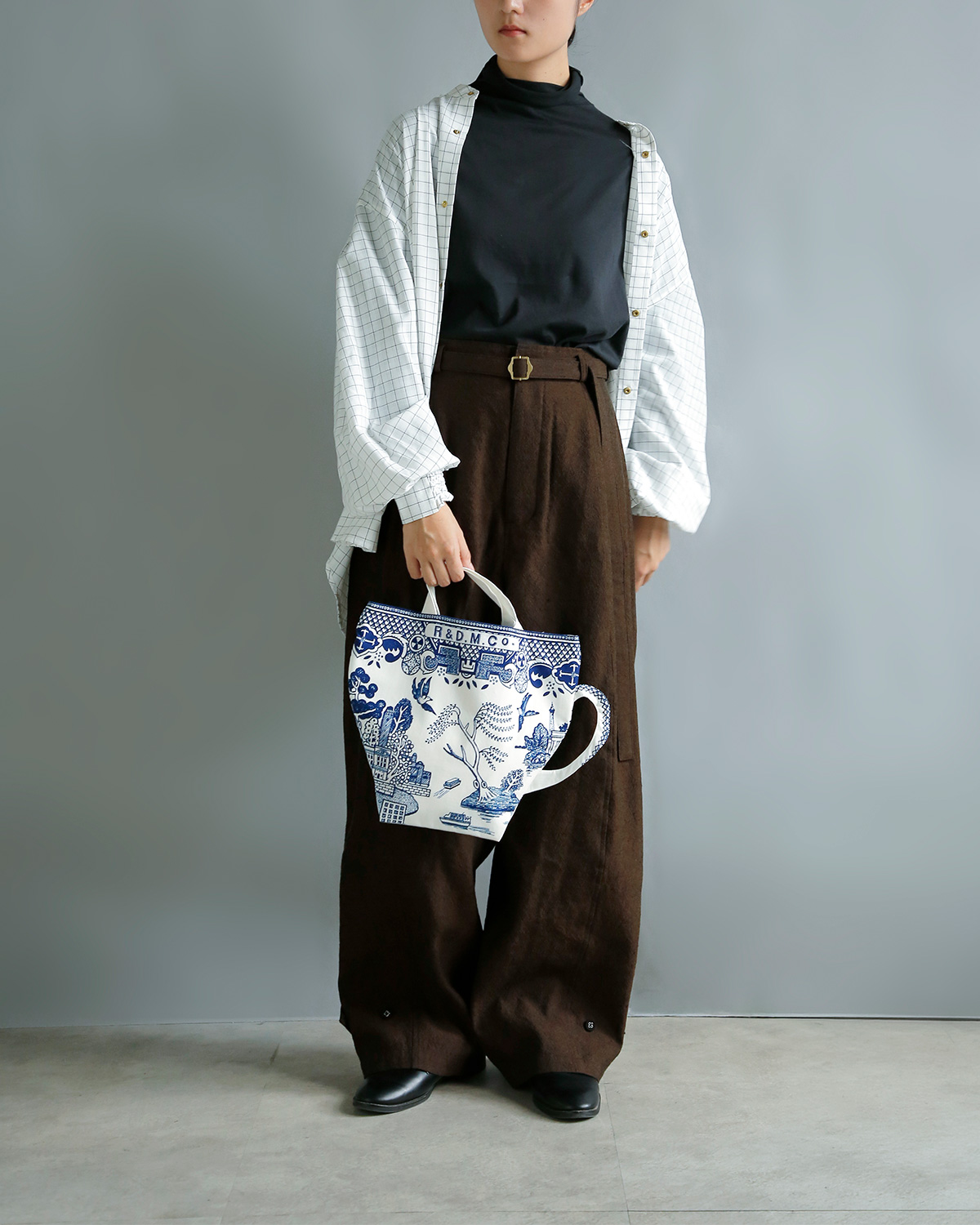 R & D.M.Co-(�I�[���h�}���Y�e�[���[)�u���[�E�B���[ �g�[�g�o�b�O BLUE WILLOW TOTE BAG 7440