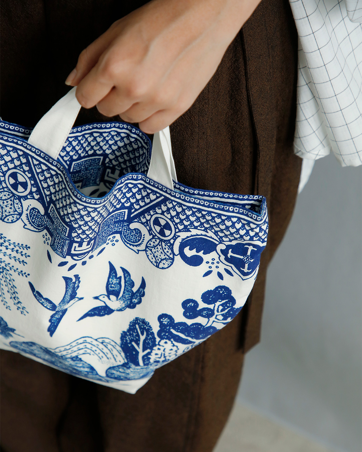 R & D.M.Co-(�I�[���h�}���Y�e�[���[)�u���[�E�B���[ �g�[�g�o�b�O BLUE WILLOW TOTE BAG 7440