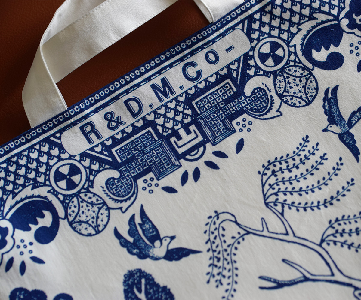 R & D.M.Co-(�I�[���h�}���Y�e�[���[)�u���[�E�B���[ �g�[�g�o�b�O BLUE WILLOW TOTE BAG 7440