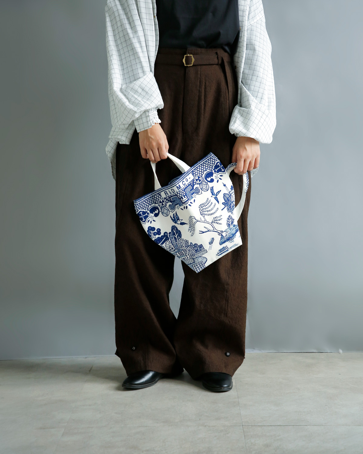 R & D.M.Co-(�I�[���h�}���Y�e�[���[)�u���[�E�B���[ �g�[�g�o�b�O BLUE WILLOW TOTE BAG 7440