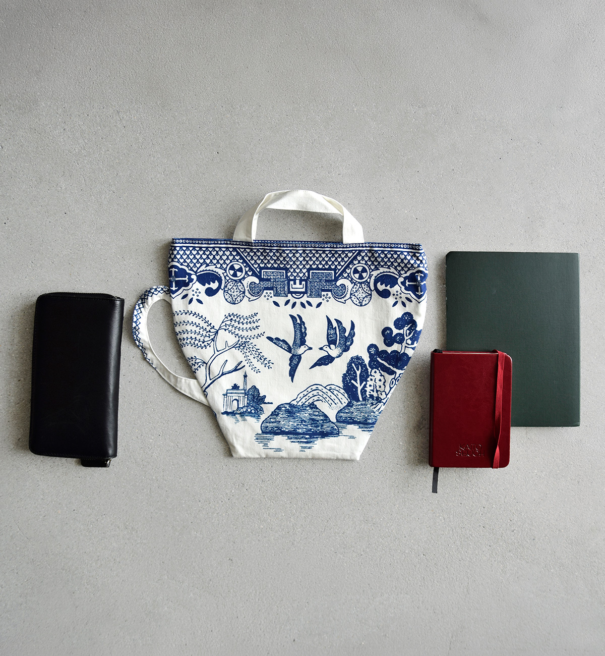 R & D.M.Co-(�I�[���h�}���Y�e�[���[)�u���[�E�B���[ �g�[�g�o�b�O BLUE WILLOW TOTE BAG 7440