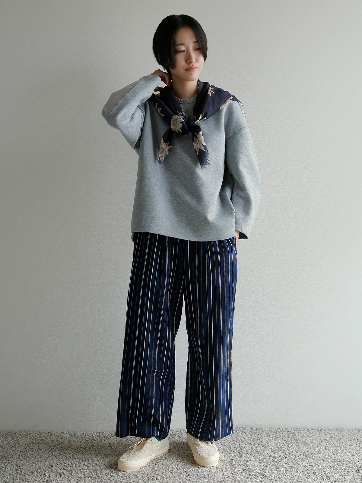 R & D.M.Co-(�I�[���h�}���Y�e�[���[)�h�r�[�X�g���C�v �����b�N�X �S���p���c DOBBY STRIPE RELAX GUM PANTS 8213