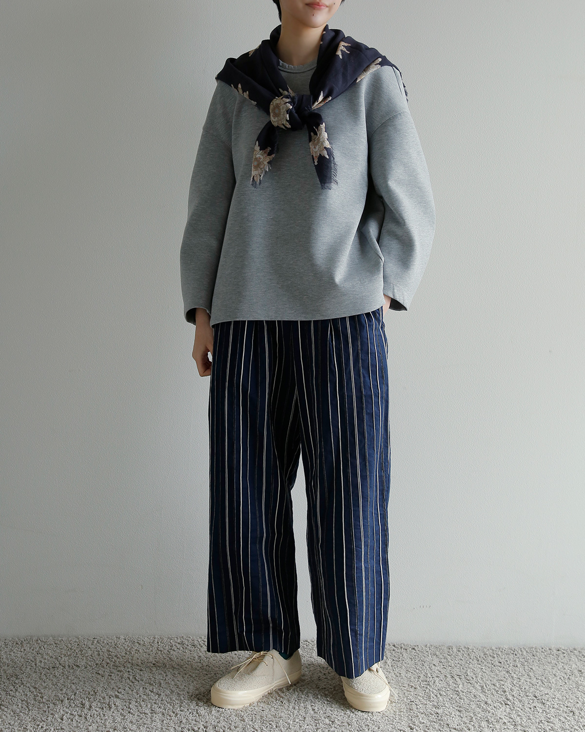 R & D.M.Co-(�I�[���h�}���Y�e�[���[)�h�r�[�X�g���C�v �����b�N�X �S���p���c DOBBY STRIPE RELAX GUM PANTS 8213