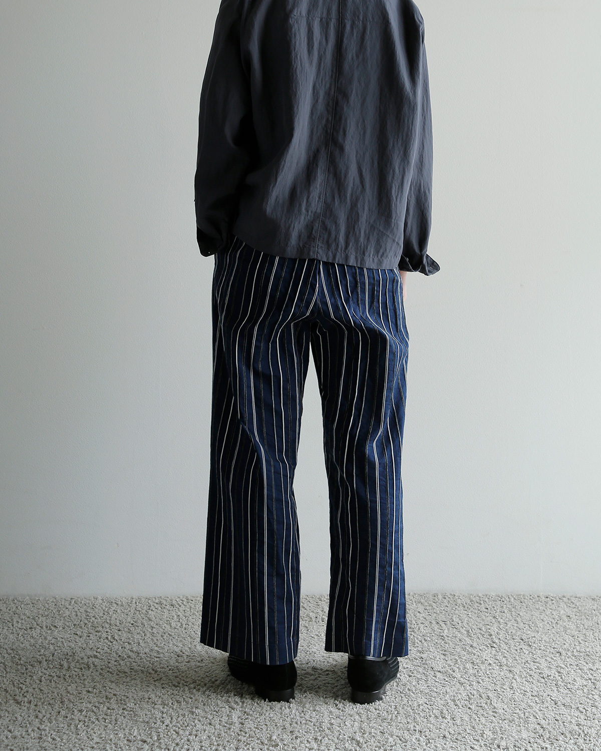 R & D.M.Co-(�I�[���h�}���Y�e�[���[)�h�r�[�X�g���C�v �����b�N�X �S���p���c DOBBY STRIPE RELAX GUM PANTS 8213
