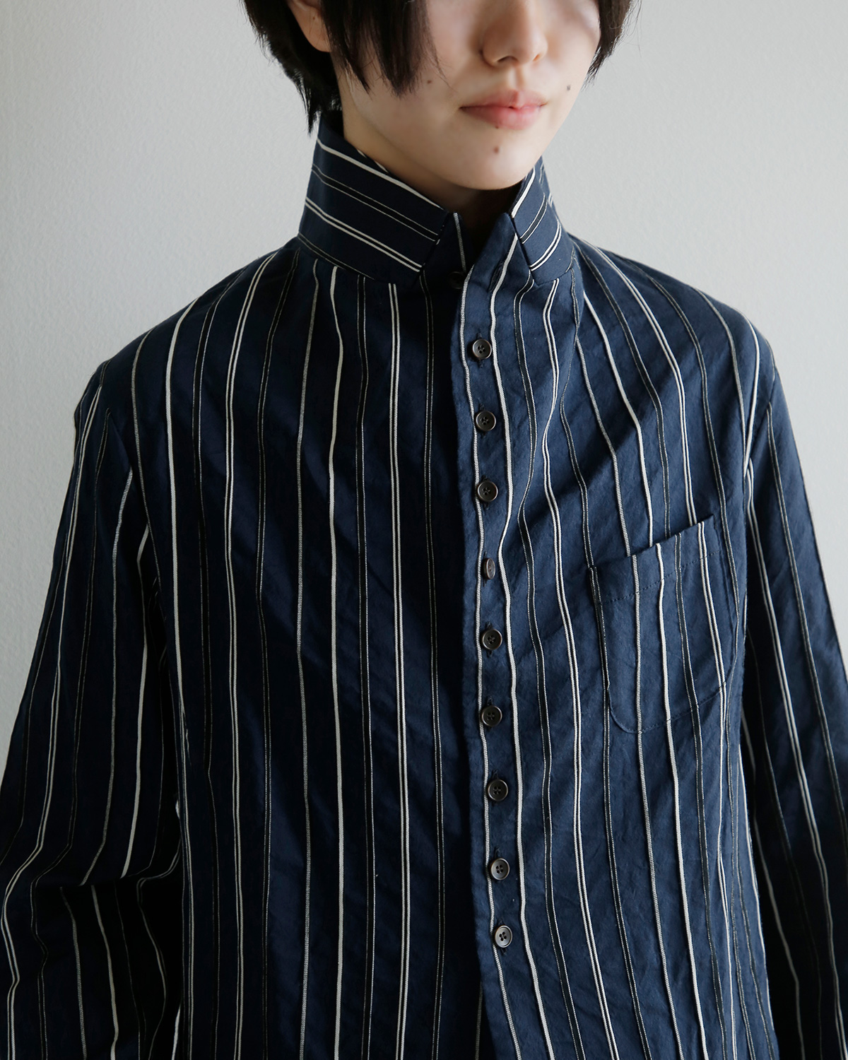 R & D.M.Co-(�I�[���h�}���Y�e�[���[)�h�r�[�X�g���C�v �W���P�b�g �V���c DOBBY STRIPE JACKET SHIRT 8215