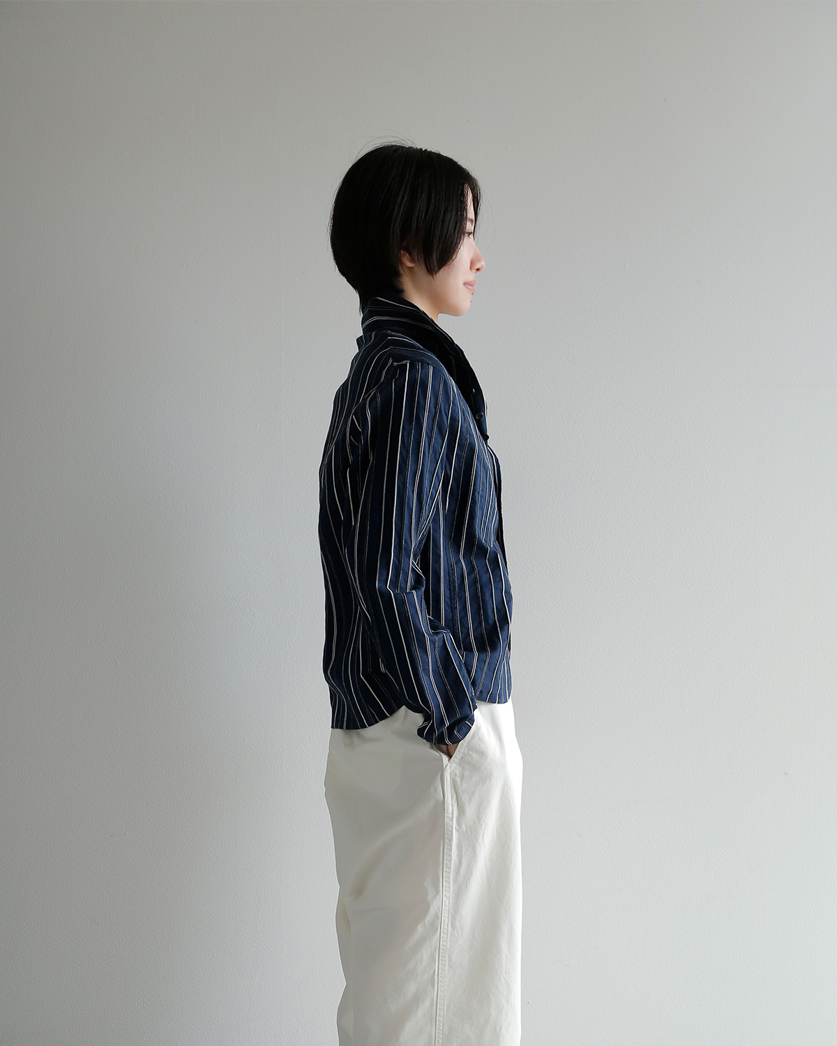 R & D.M.Co-(�I�[���h�}���Y�e�[���[)�h�r�[�X�g���C�v �W���P�b�g �V���c DOBBY STRIPE JACKET SHIRT 8215
