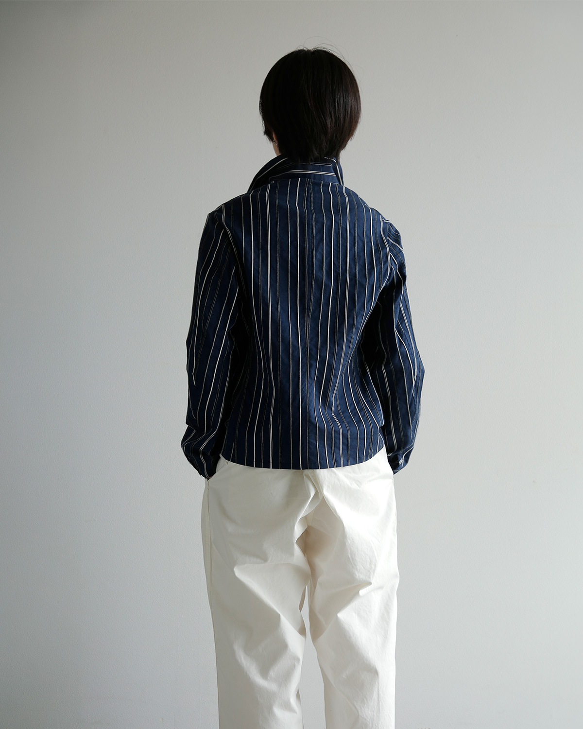 R & D.M.Co-(�I�[���h�}���Y�e�[���[)�h�r�[�X�g���C�v �W���P�b�g �V���c DOBBY STRIPE JACKET SHIRT 8215