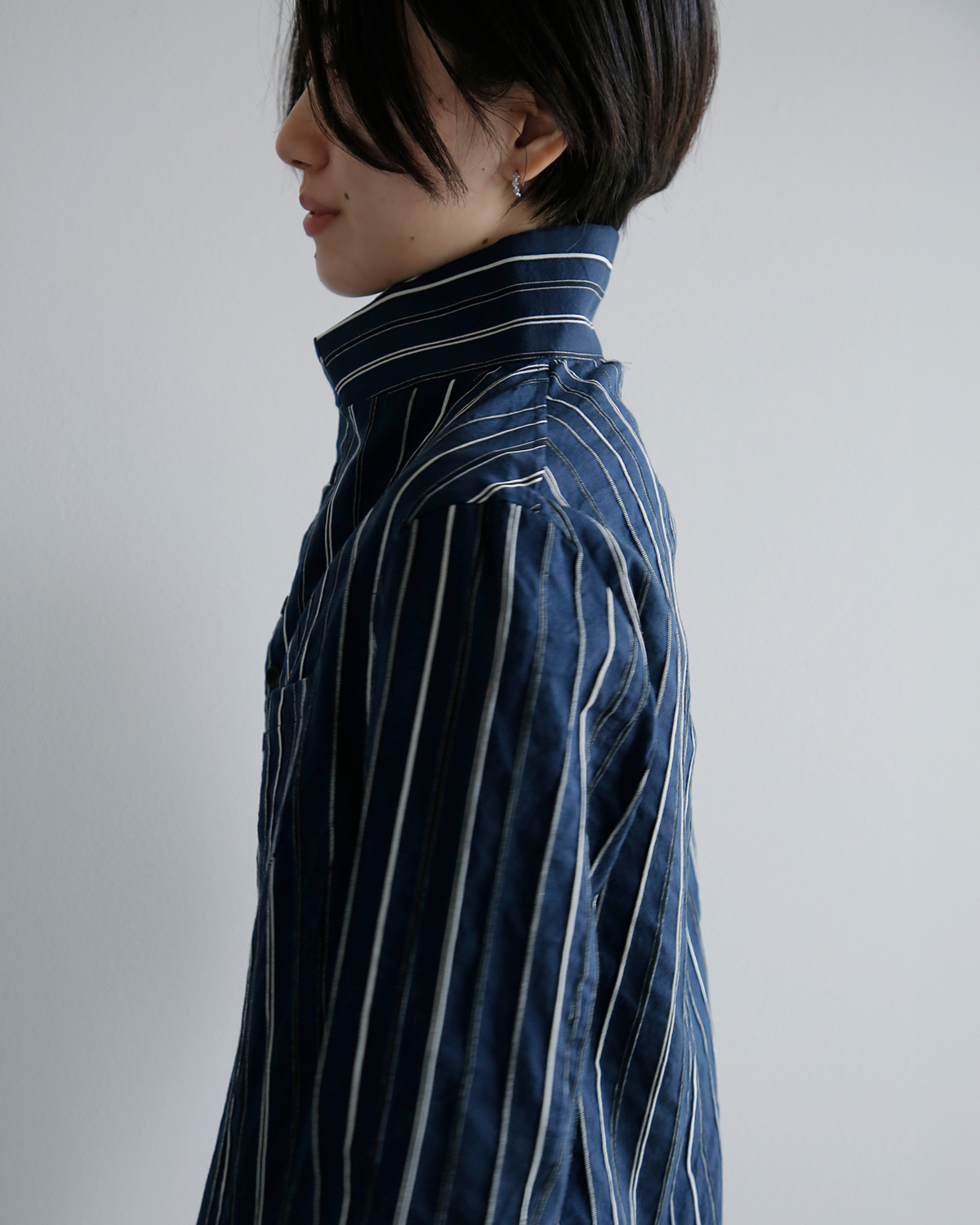 R & D.M.Co-(�I�[���h�}���Y�e�[���[)�h�r�[�X�g���C�v �W���P�b�g �V���c DOBBY STRIPE JACKET SHIRT 8215