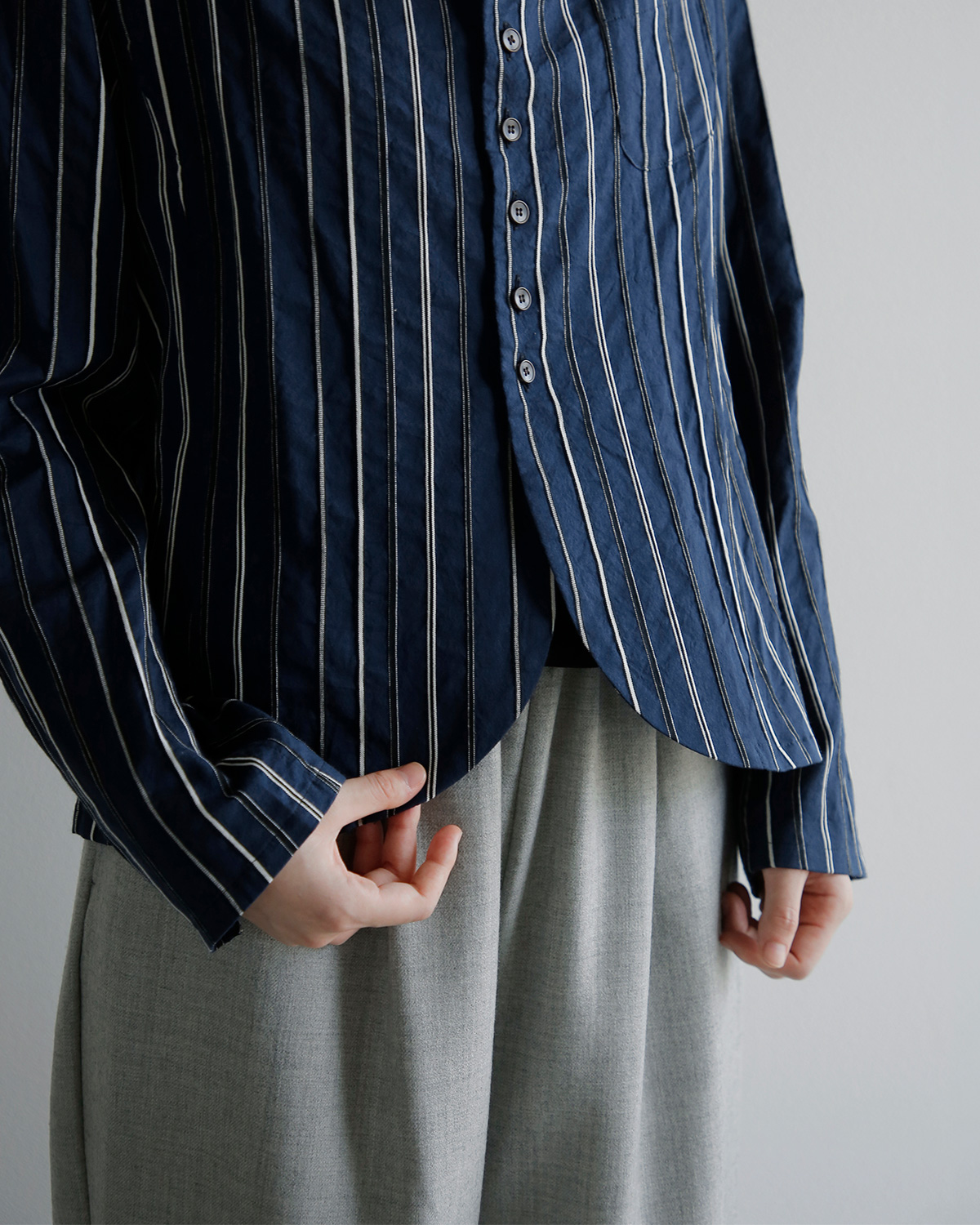 R & D.M.Co-(�I�[���h�}���Y�e�[���[)�h�r�[�X�g���C�v �W���P�b�g �V���c DOBBY STRIPE JACKET SHIRT 8215