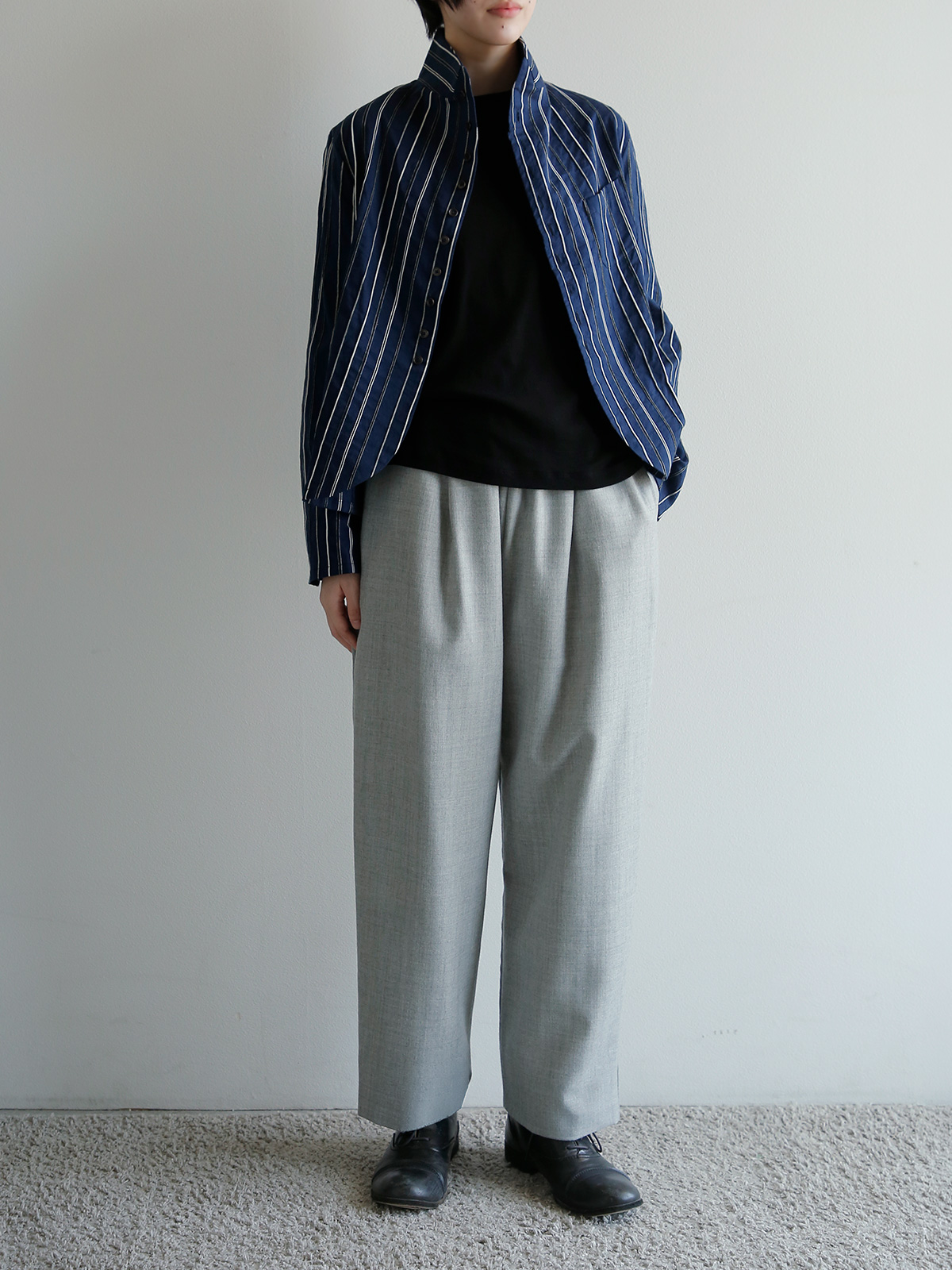 R & D.M.Co-(�I�[���h�}���Y�e�[���[)�h�r�[�X�g���C�v �W���P�b�g �V���c DOBBY STRIPE JACKET SHIRT 8215