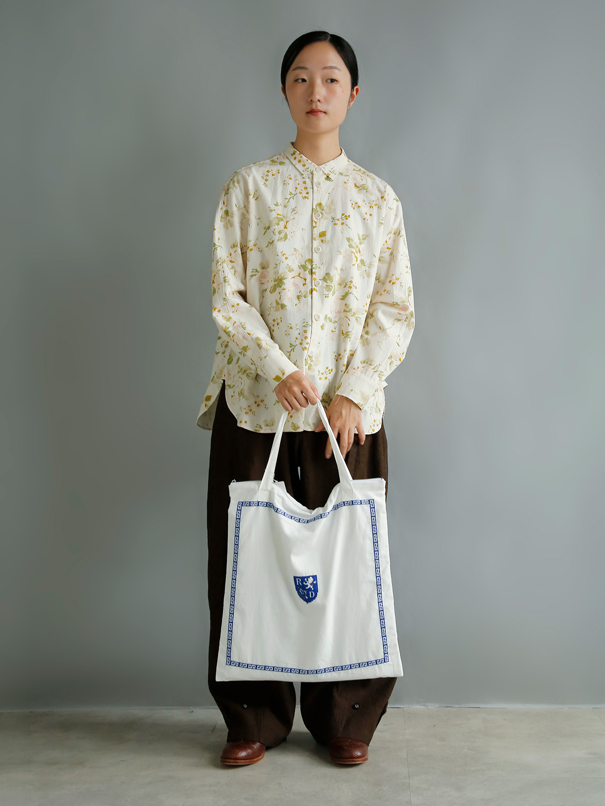 R & D.M.Co-(�I�[���h�}���Y�e�[���[)�R�b�g�� �������p�^�[�� �W�b�v �g�[�g�o�b�O RIMON PATTERN ZIP TOTE BAG 8276