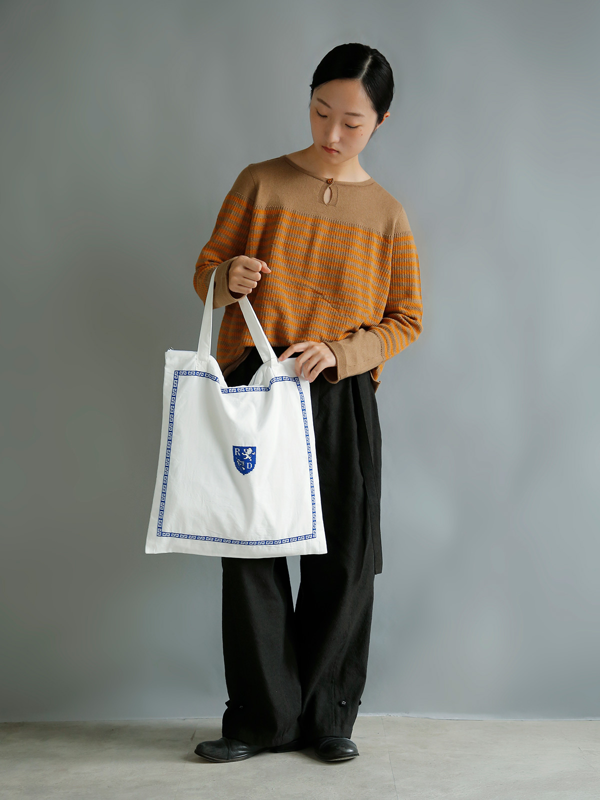 R & D.M.Co-(�I�[���h�}���Y�e�[���[)�R�b�g�� �������p�^�[�� �W�b�v �g�[�g�o�b�O RIMON PATTERN ZIP TOTE BAG 8276