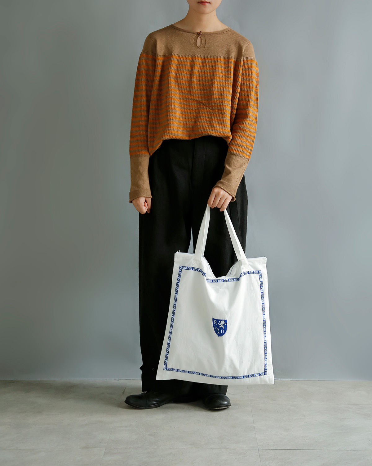 R & D.M.Co-(�I�[���h�}���Y�e�[���[)�R�b�g�� �������p�^�[�� �W�b�v �g�[�g�o�b�O RIMON PATTERN ZIP TOTE BAG 8276