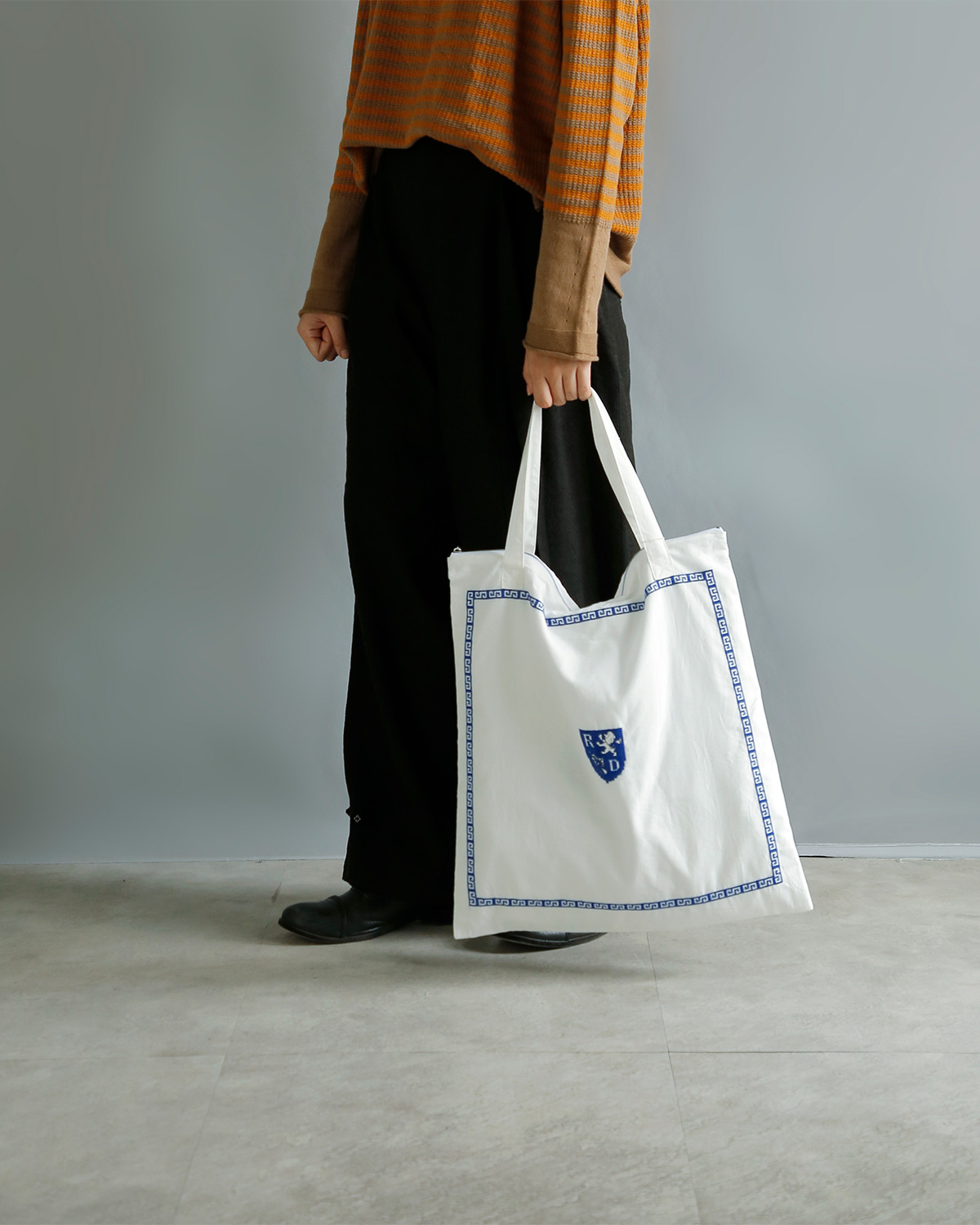 R & D.M.Co-(�I�[���h�}���Y�e�[���[)�R�b�g�� �������p�^�[�� �W�b�v �g�[�g�o�b�O RIMON PATTERN ZIP TOTE BAG 8276