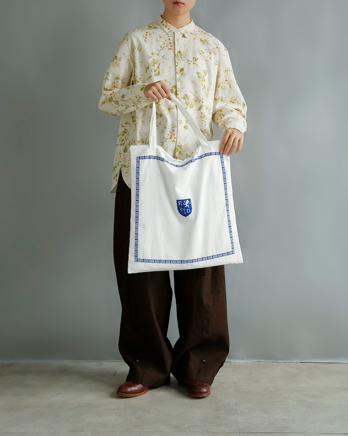 R & D.M.Co-(�I�[���h�}���Y�e�[���[)�R�b�g�� �������p�^�[�� �W�b�v �g�[�g�o�b�O RIMON PATTERN ZIP TOTE BAG 8276