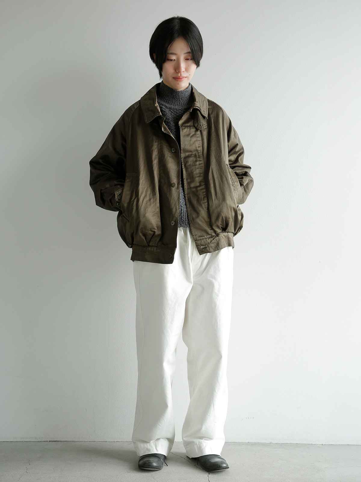 TOUJOURS(�g�D�W���[)�K�[�����g�_�C�R�b�g�� �r�X�R�[�X�T�e�� �W���P�b�g Oversize Harrington Jacket am45aj02