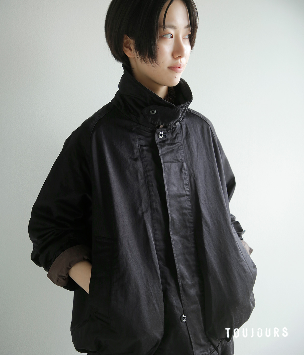 TOUJOURS(�g�D�W���[)�K�[�����g�_�C�R�b�g�� �r�X�R�[�X�T�e�� �W���P�b�g Oversize Harrington Jacket am45aj02