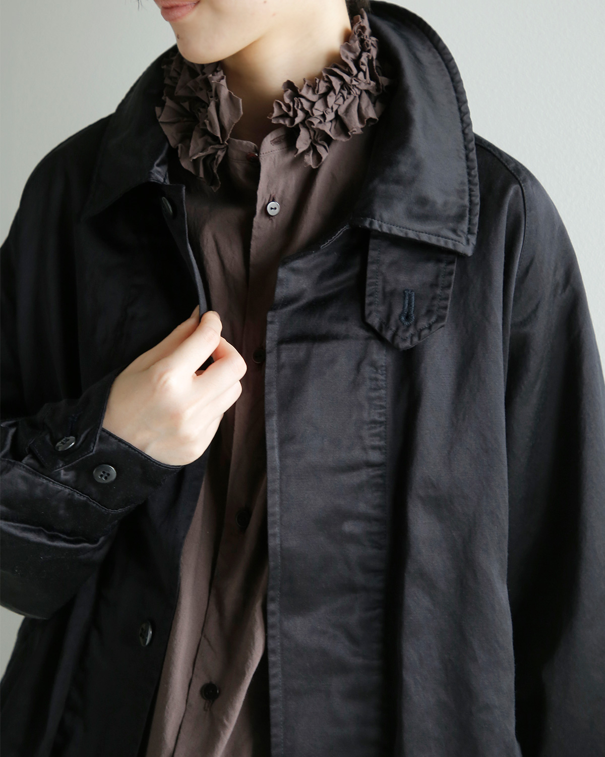 TOUJOURS(�g�D�W���[)�K�[�����g�_�C�R�b�g�� �r�X�R�[�X�T�e�� �W���P�b�g Oversize Harrington Jacket am45aj02