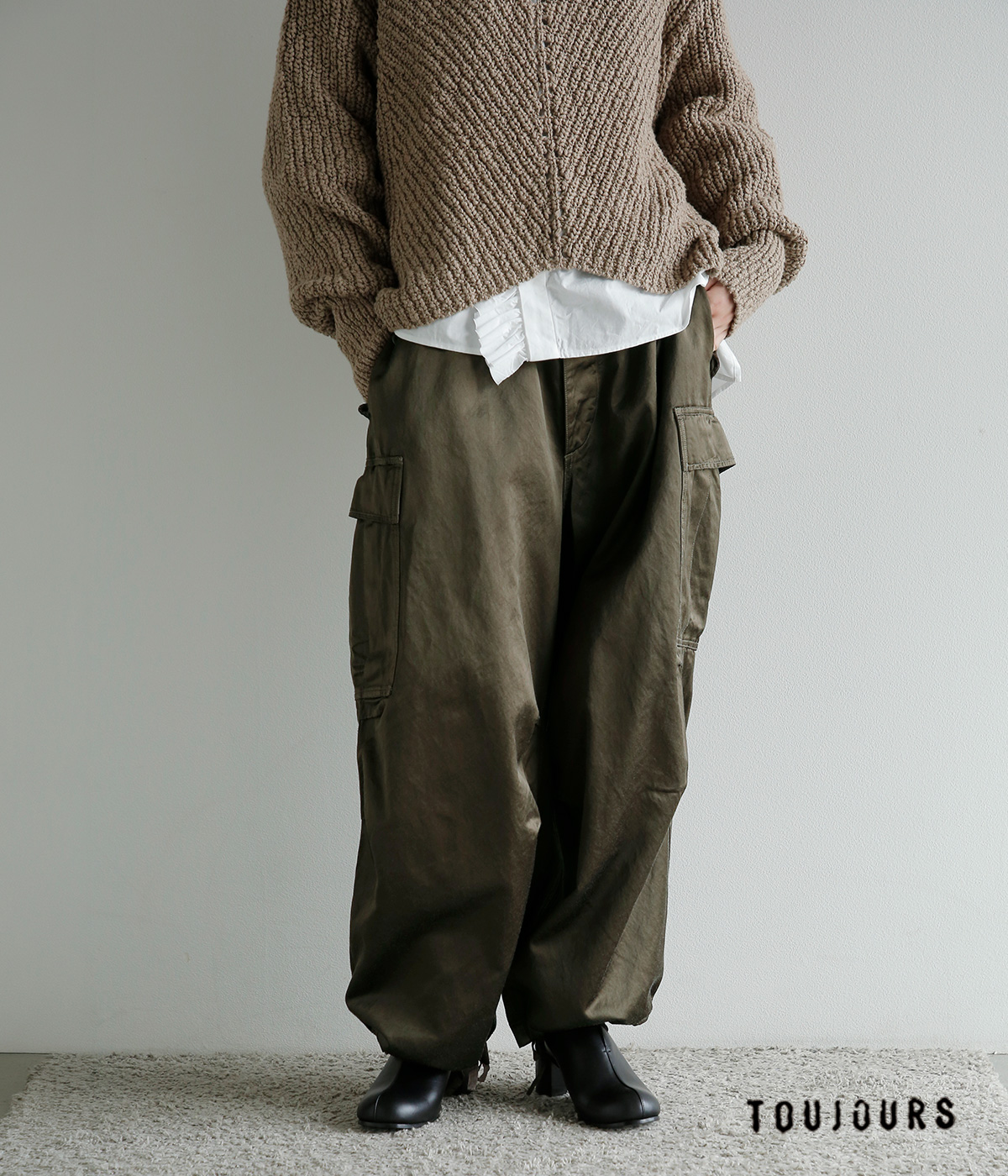 TOUJOURS(�g�D�W���[)�K�[�����g�_�C�R�b�g�� �r�X�R�[�X�T�e�� �o�M�[�p���c 6 Pocket Baggy Pants am45ap04