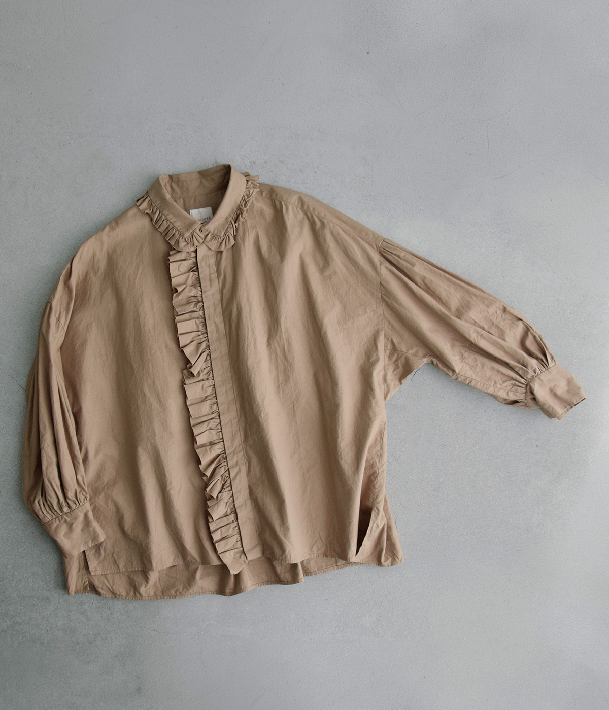 TOUJOURS(�g�D�W���[)�R�b�g���g���v�����[���c�C�� �t�������C�h�V���c Bishop Sleeve Ruffle Wide Shirt am45us01