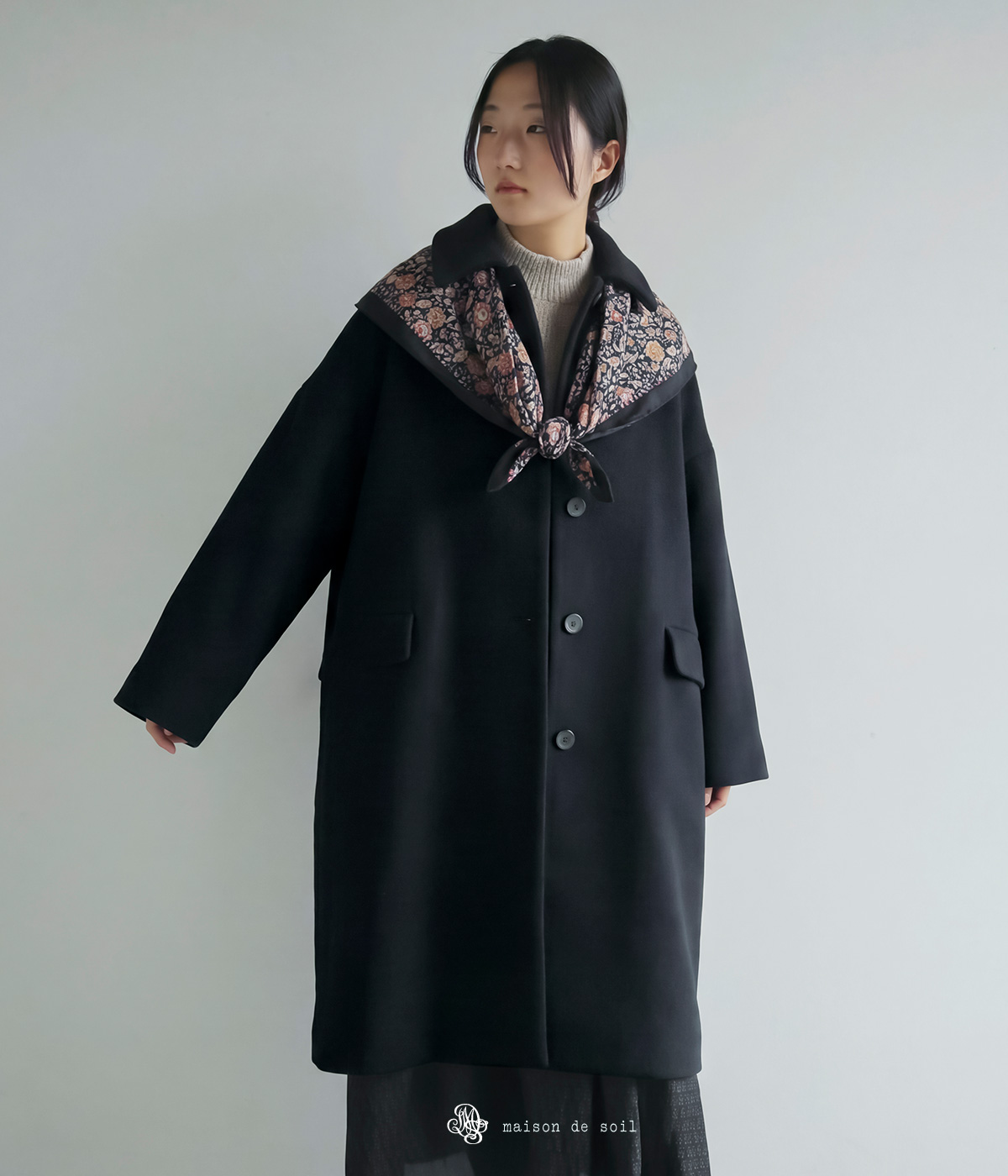 maison de soil(���]�� �h �\�C��)SUPER100s �E�[�� �I�[�o�[�R�[�g jnmds2662w