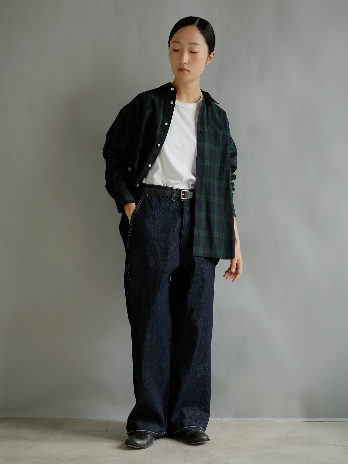 R & D.M.Co-(�I�[���h�}���Y�e�[���[)�R�b�g�� �_�u���|�P�b�g �`�F�b�N �V���c DOUBLE POCKET CHECK SHIRT m1508