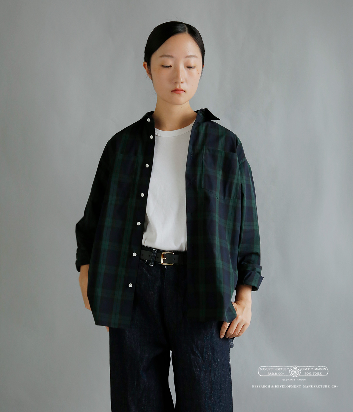 R & D.M.Co-(�I�[���h�}���Y�e�[���[)�R�b�g�� �_�u���|�P�b�g �`�F�b�N �V���c DOUBLE POCKET CHECK SHIRT m1508