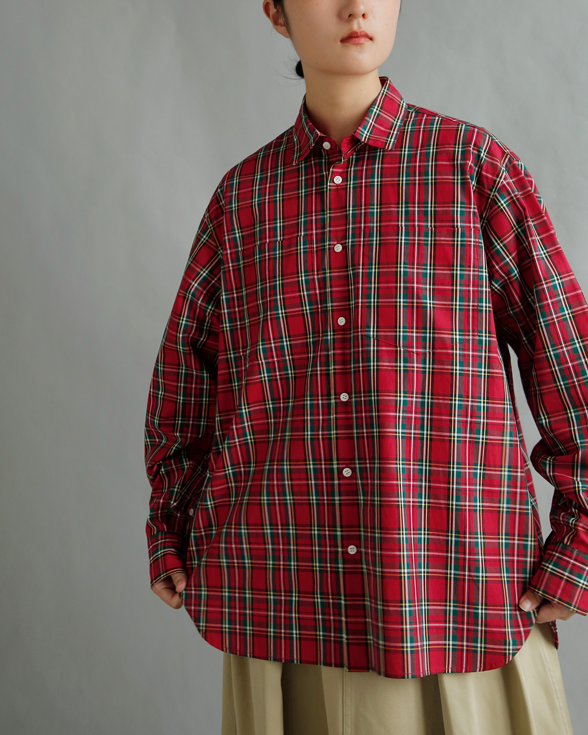 R & D.M.Co-(�I�[���h�}���Y�e�[���[)�R�b�g�� �_�u���|�P�b�g �`�F�b�N �V���c DOUBLE POCKET CHECK SHIRT m1508