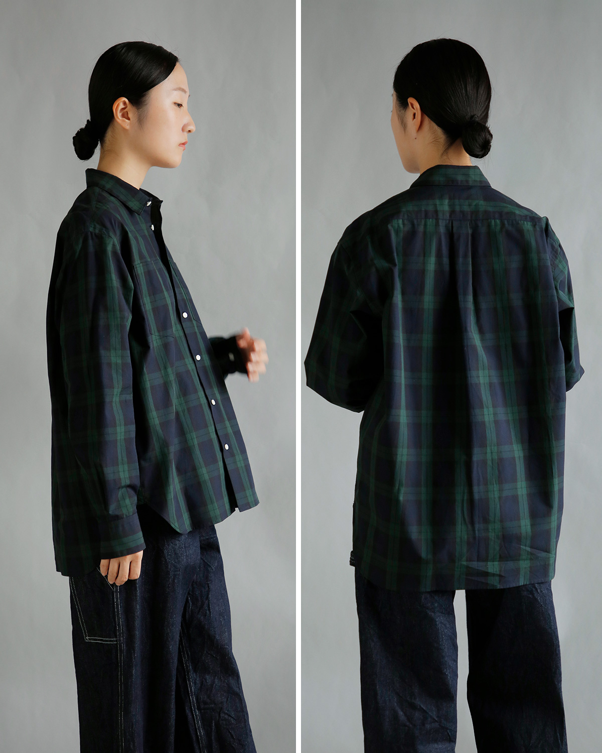 R & D.M.Co-(�I�[���h�}���Y�e�[���[)�R�b�g�� �_�u���|�P�b�g �`�F�b�N �V���c DOUBLE POCKET CHECK SHIRT m1508