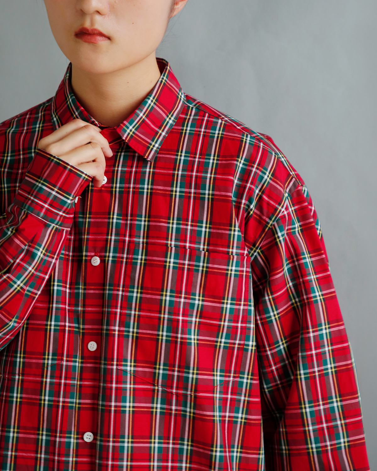 R & D.M.Co-(�I�[���h�}���Y�e�[���[)�R�b�g�� �_�u���|�P�b�g �`�F�b�N �V���c DOUBLE POCKET CHECK SHIRT m1508