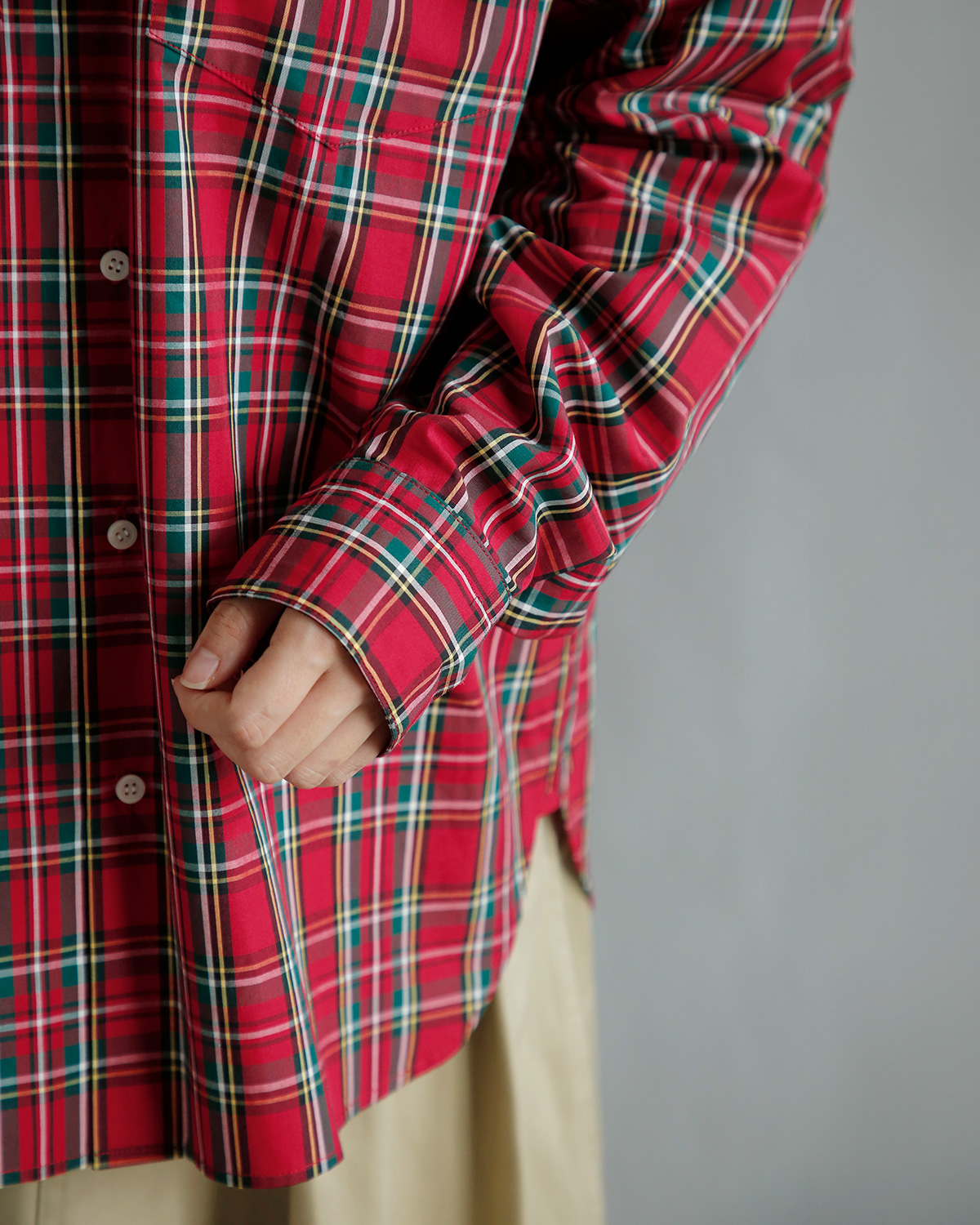 R & D.M.Co-(�I�[���h�}���Y�e�[���[)�R�b�g�� �_�u���|�P�b�g �`�F�b�N �V���c DOUBLE POCKET CHECK SHIRT m1508